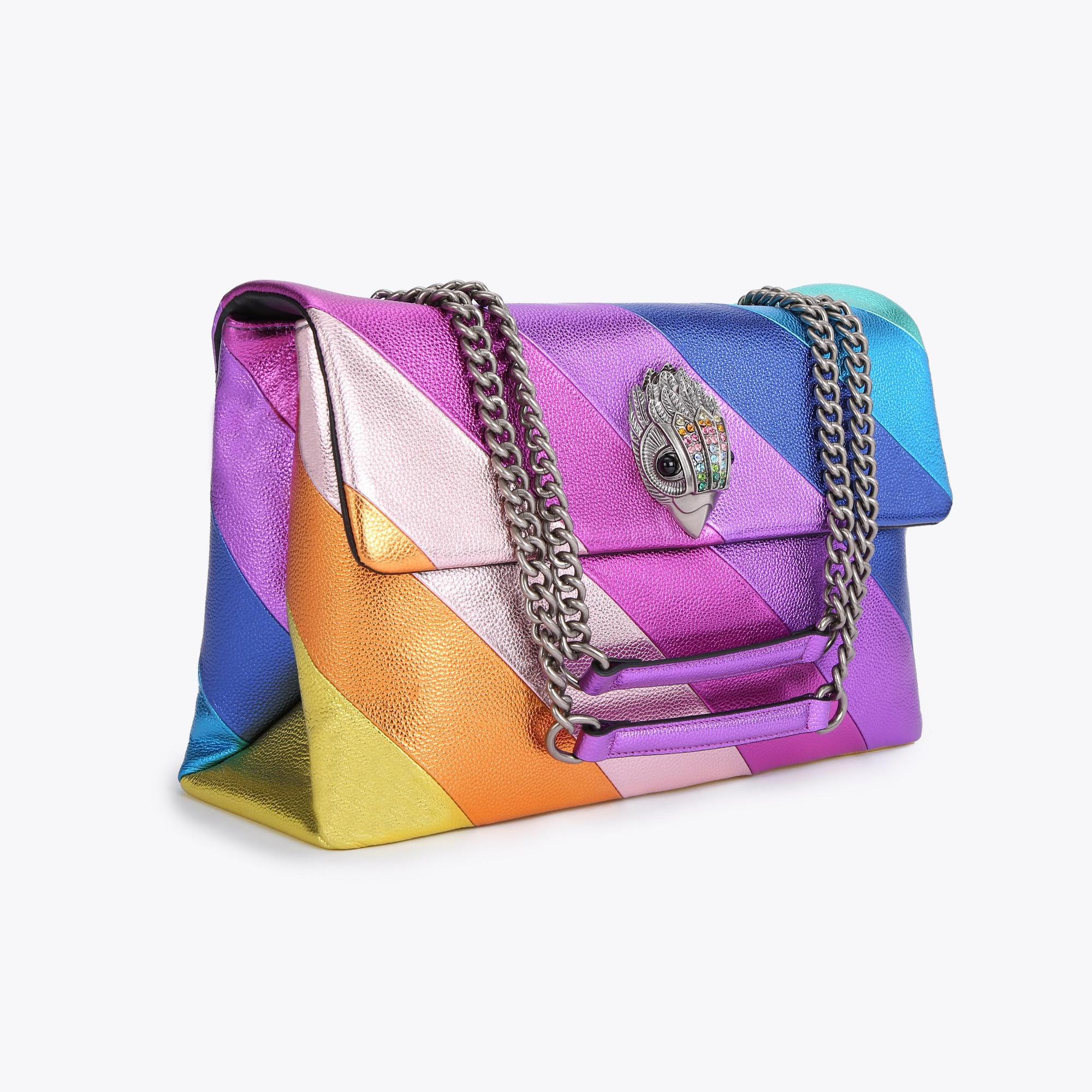 LTHR XXL KENSINGTON BAG Extra Large Rainbow Leather Shoulder Bag by ...