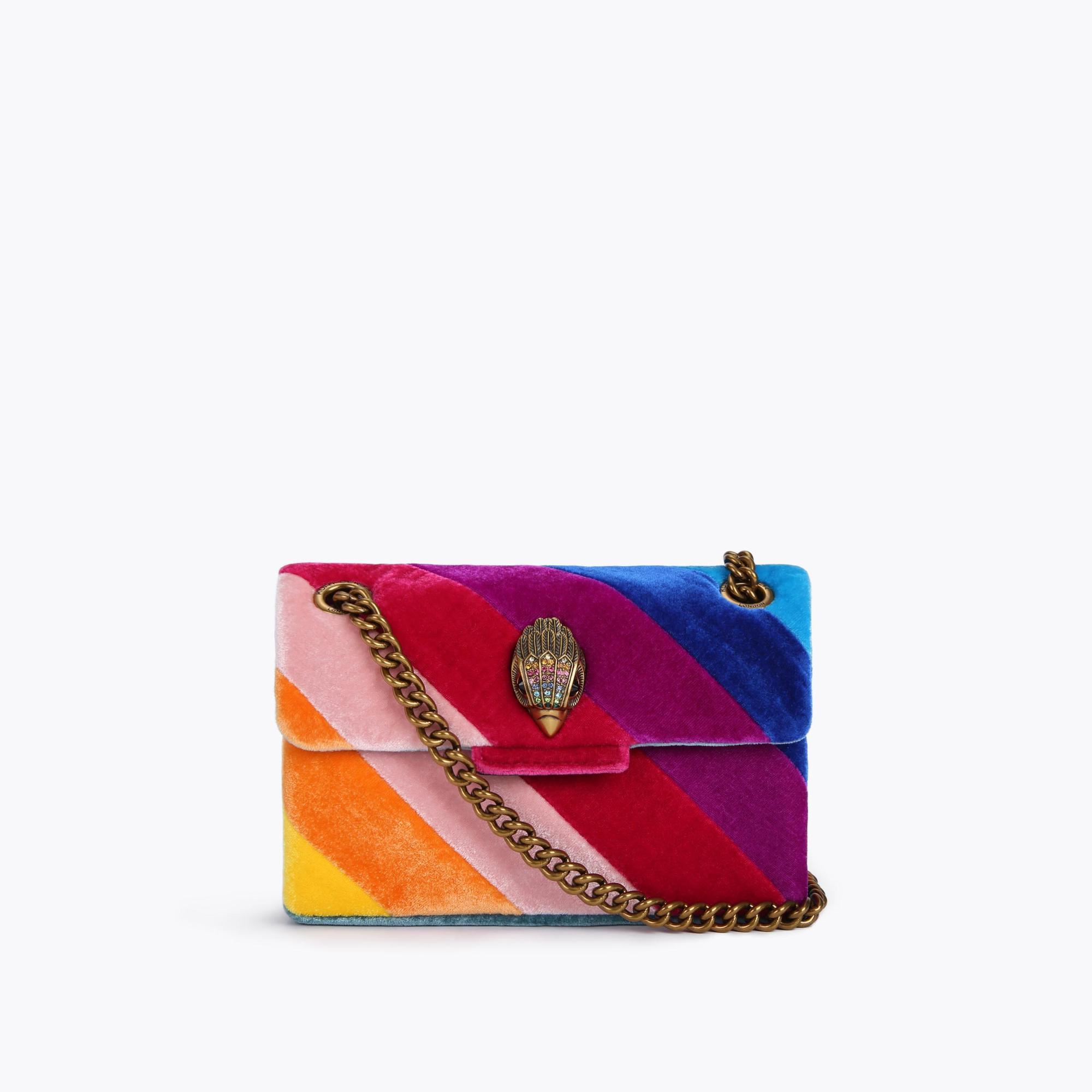 VELVET MINI KENSINGTON Rainbow Velvet Mini Bag by KURT GEIGER LONDON