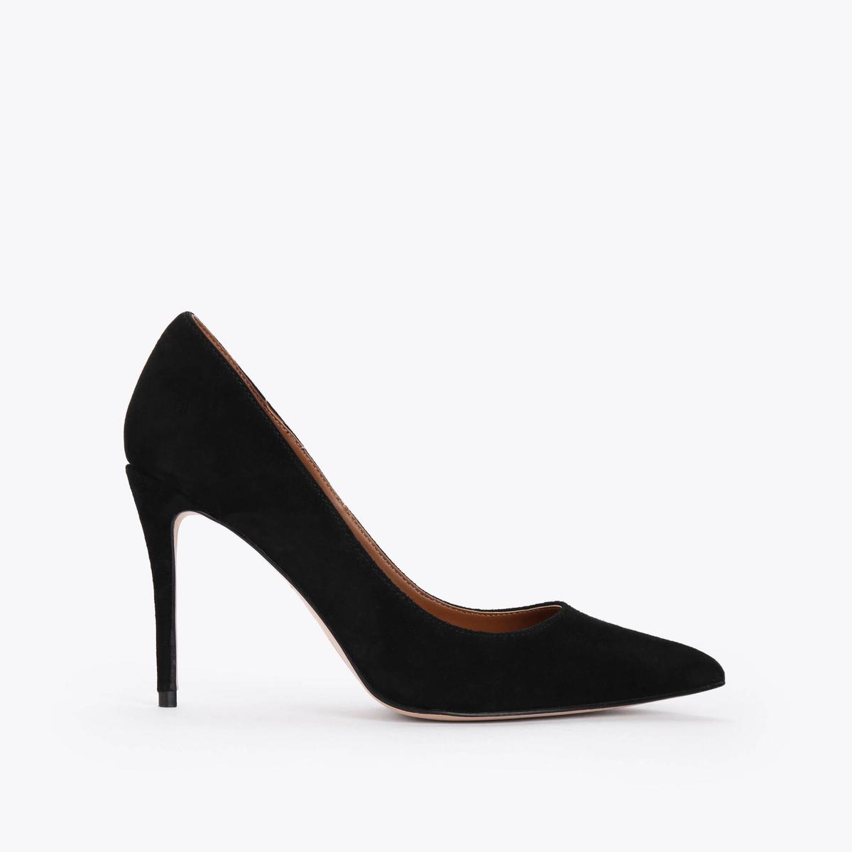 BELGRAVIA Black Suede Leather Court Stiletto Heels by KURT GEIGER LONDON