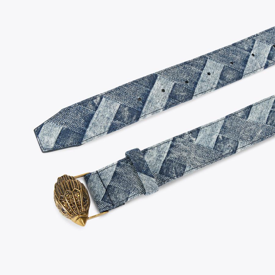KENSINGTON 38 BELT Denim Weave Belt by KURT GEIGER LONDON