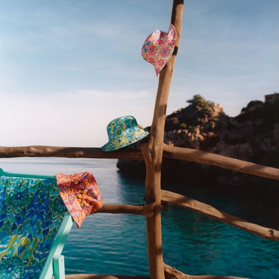 MW BUCKET HAT Blue Bucket Hat by KURT GEIGER LONDON