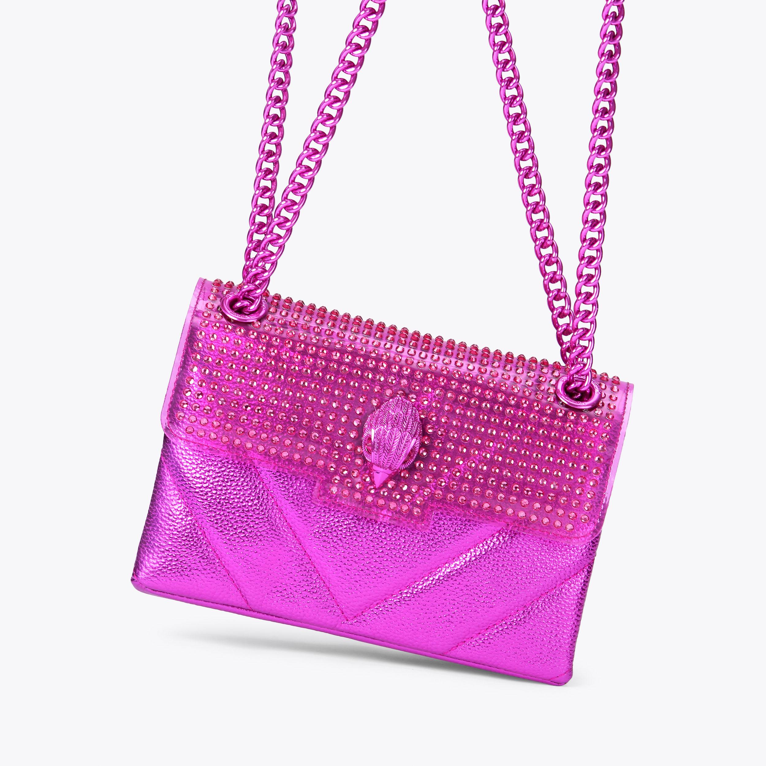 MINI KENSINGTON BAG Fuchsia Cross Body Bag by KURT GEIGER LONDON