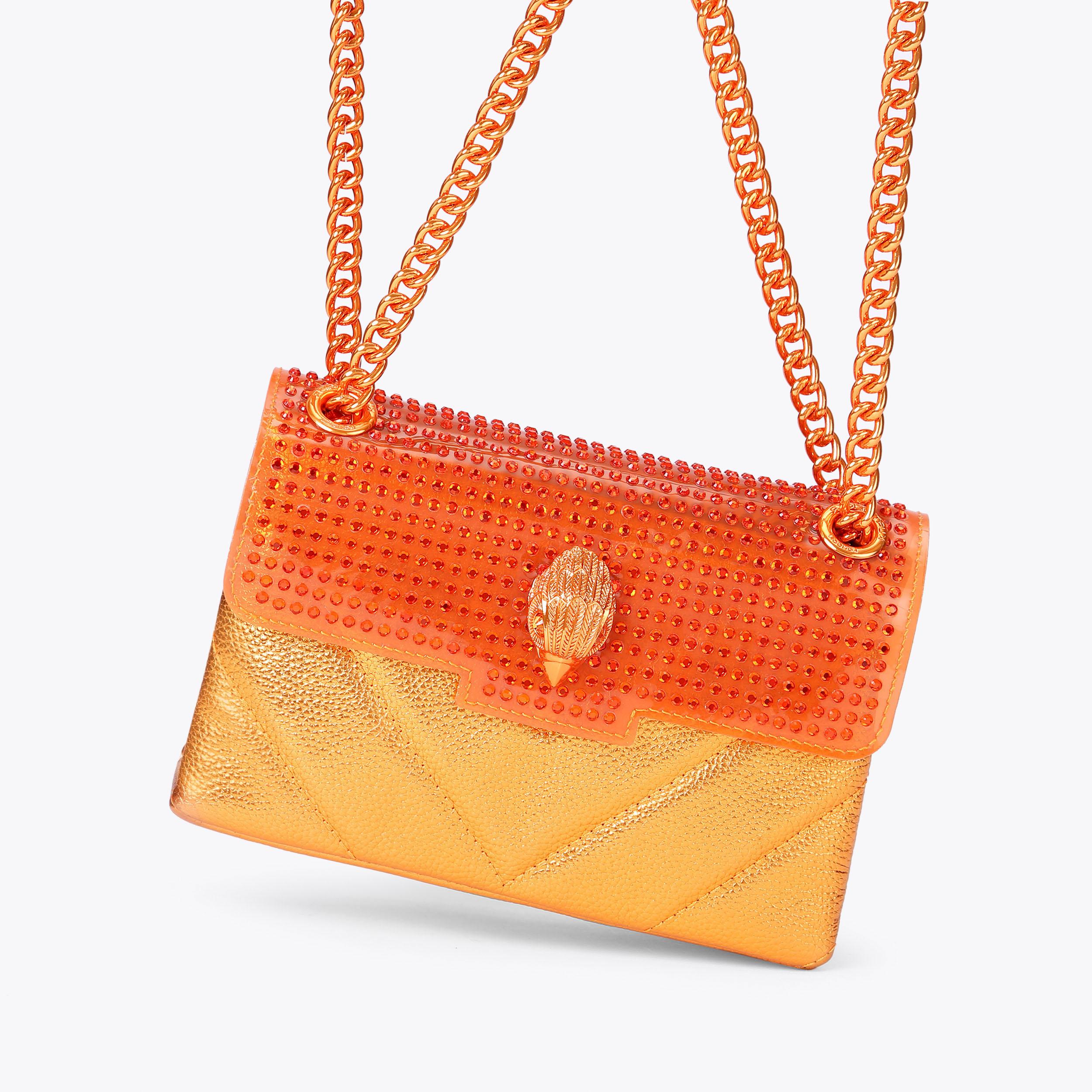 Kurt geiger orange mini kensington buy soft leather bag