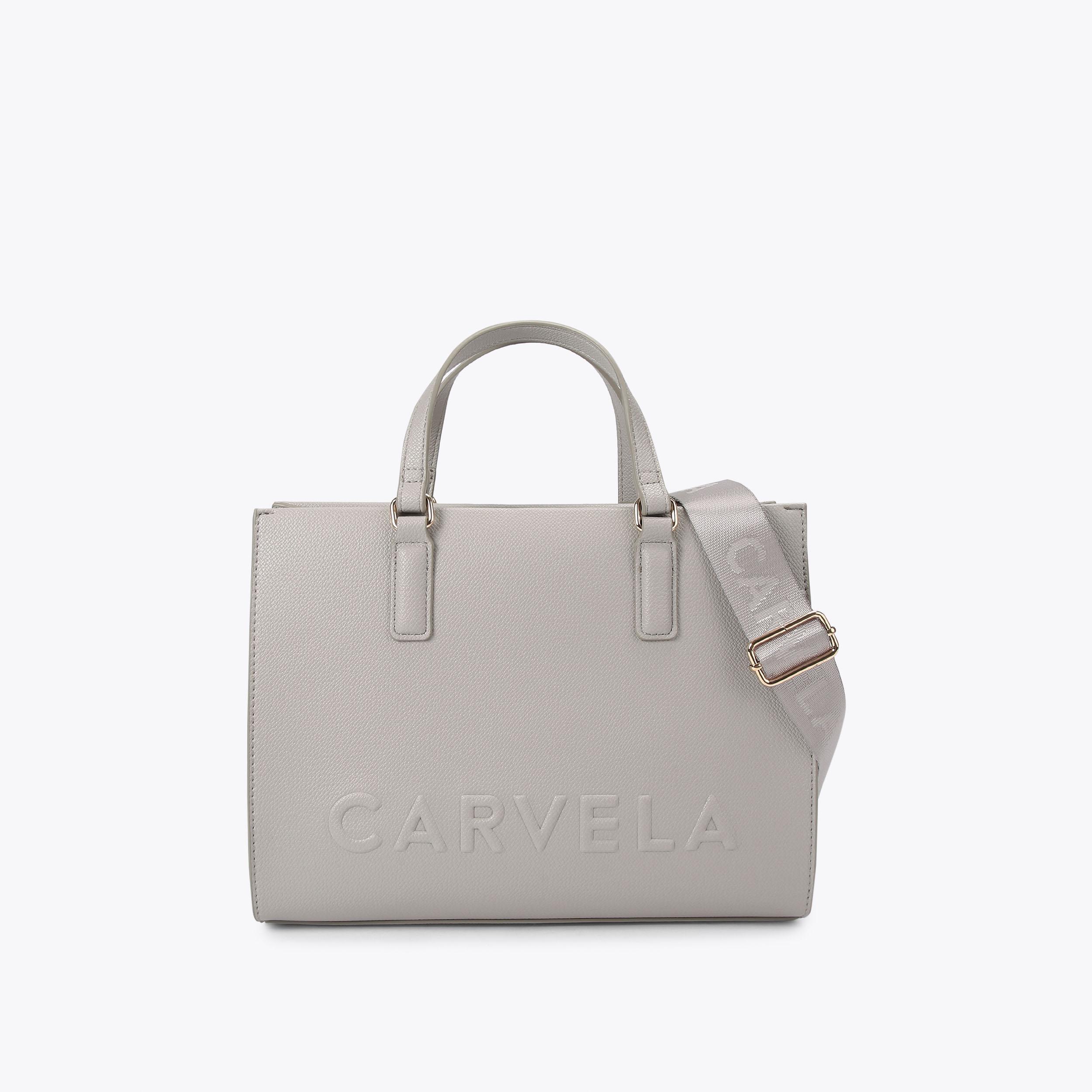 FRAME MIDI TOTE Grey Tote Bag by CARVELA