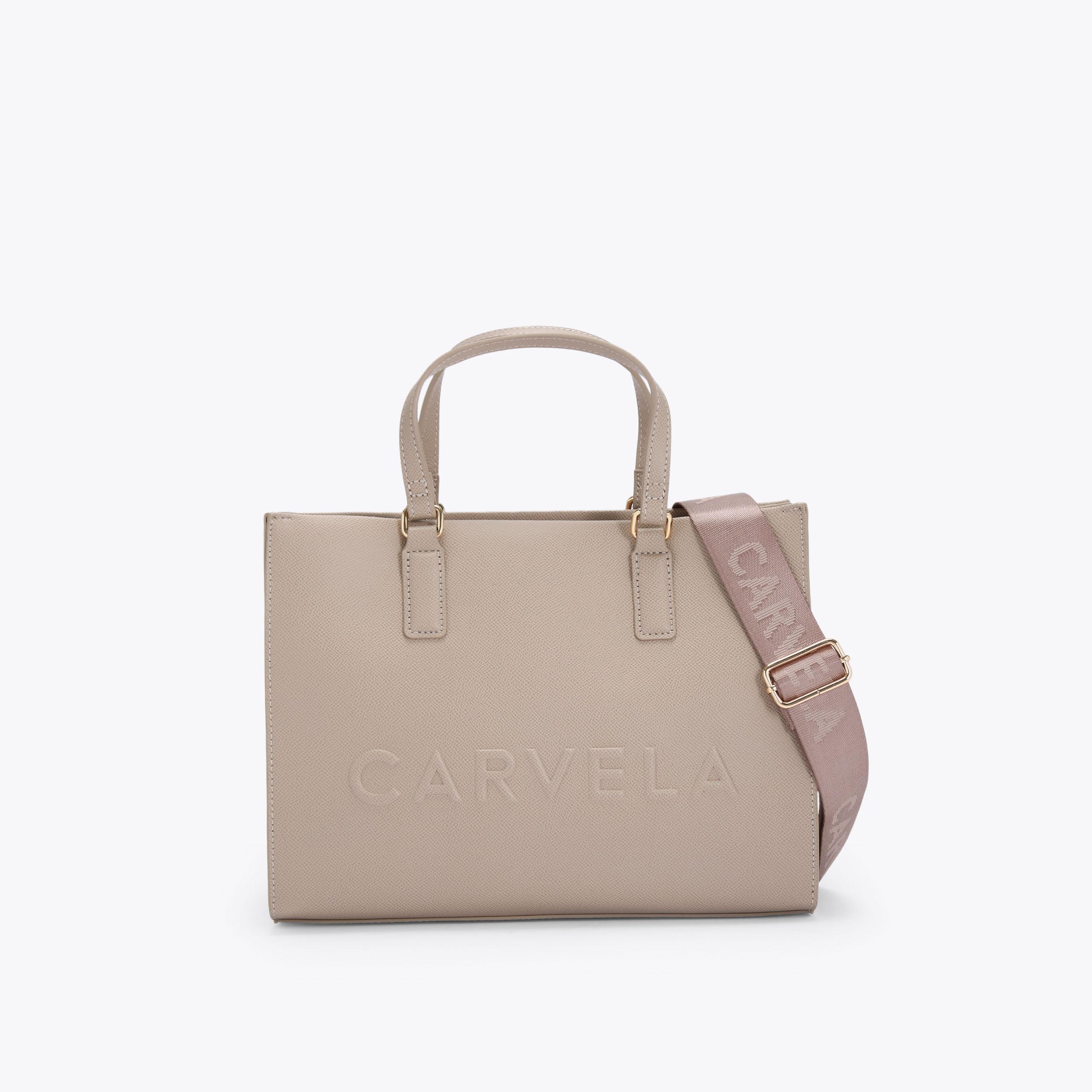 FRAME MIDI TOTE Grey Tote Bag by CARVELA
