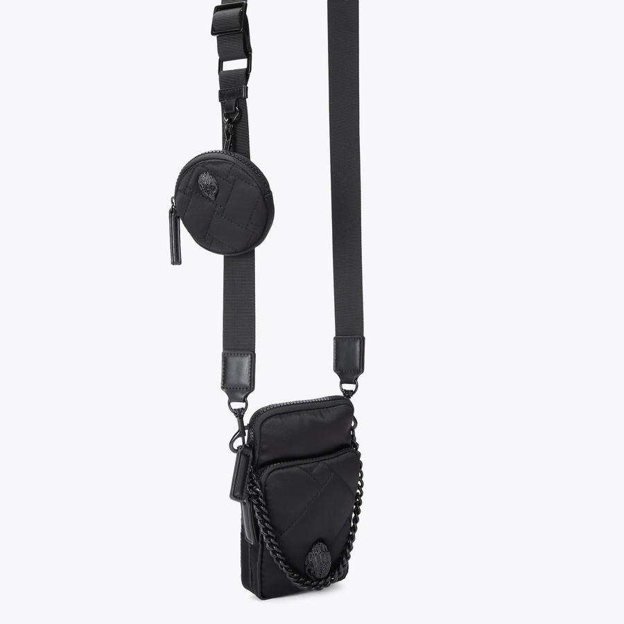 RECYCLED MULTI POCKETS XB Black Recycled Cross Body Bag by