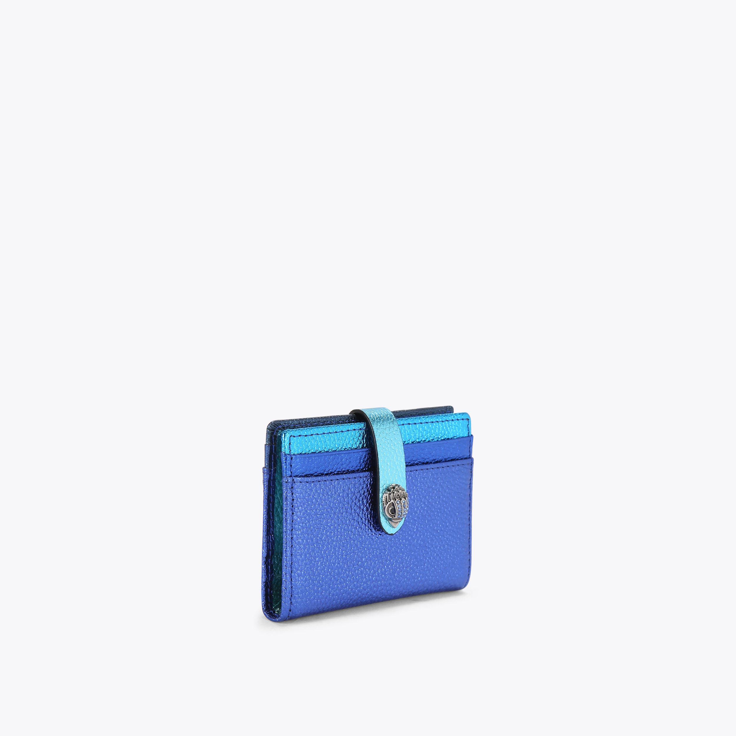 MULTI CARD LEATHER Blue Leather Card Holder by KURT GEIGER LONDON