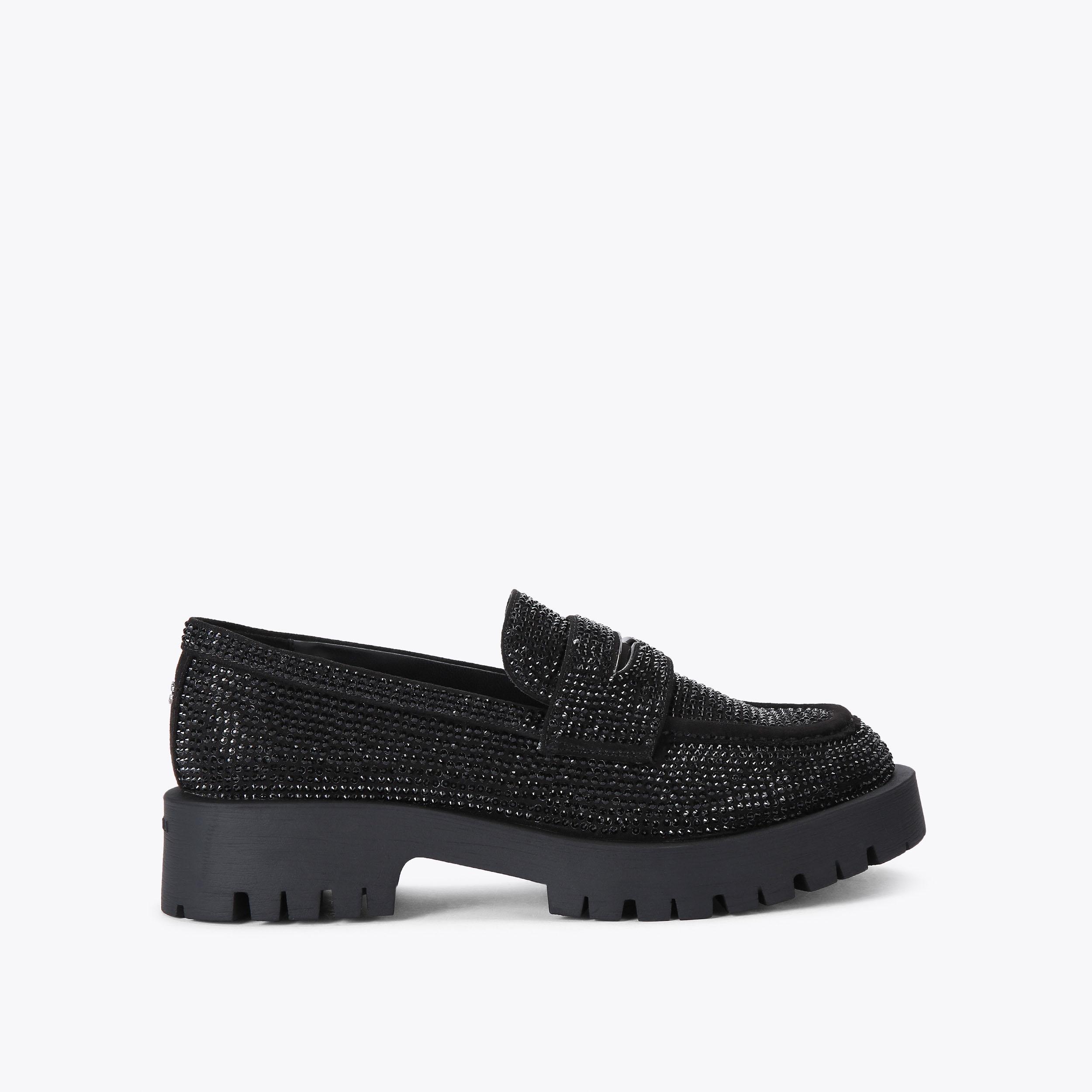 STOMPER JEWEL Black crystal loafer by CARVELA STOMPER JEWEL Black crystal loafer by CARVELA