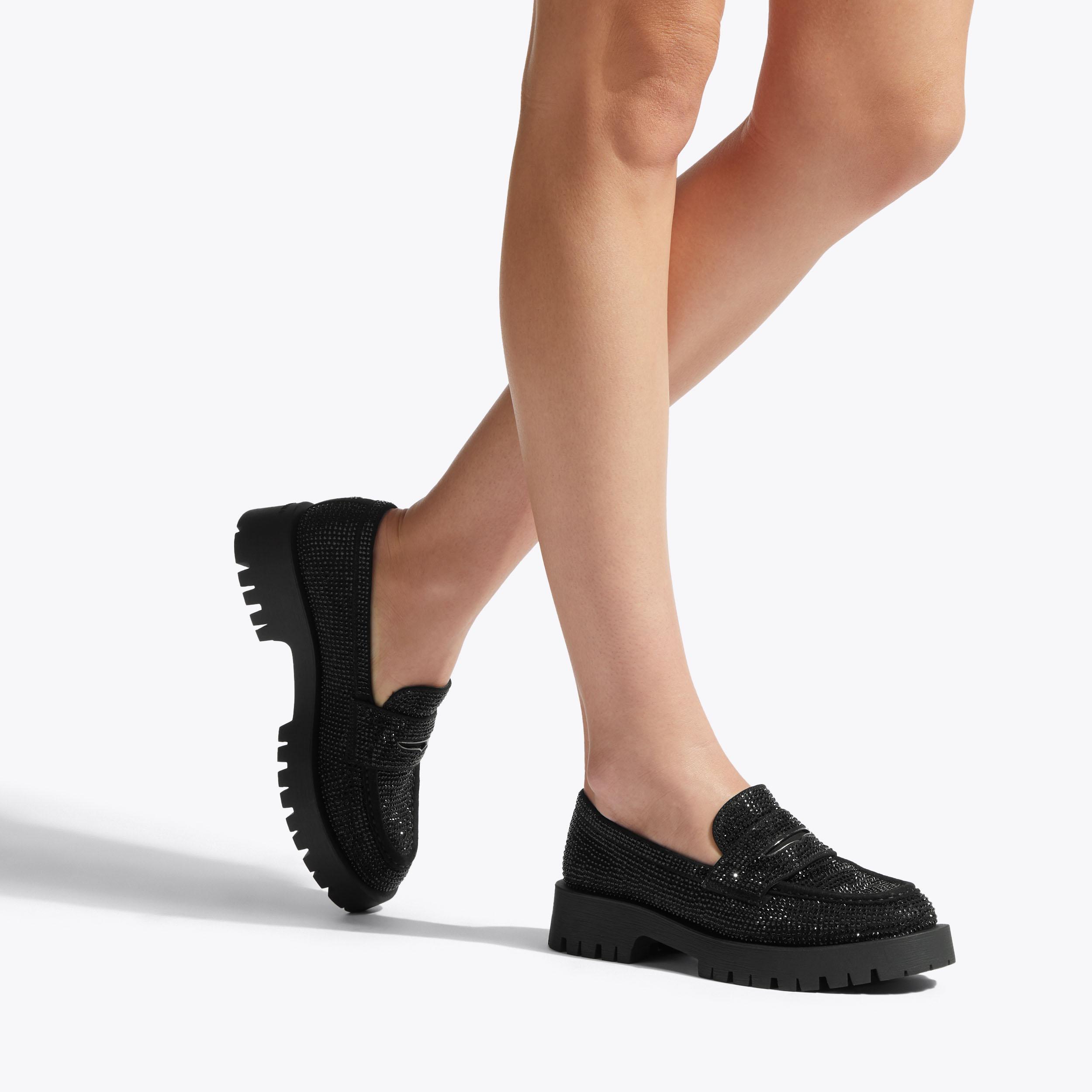 STOMPER JEWEL Black crystal loafer by CARVELA STOMPER JEWEL Black crystal loafer by CARVELA