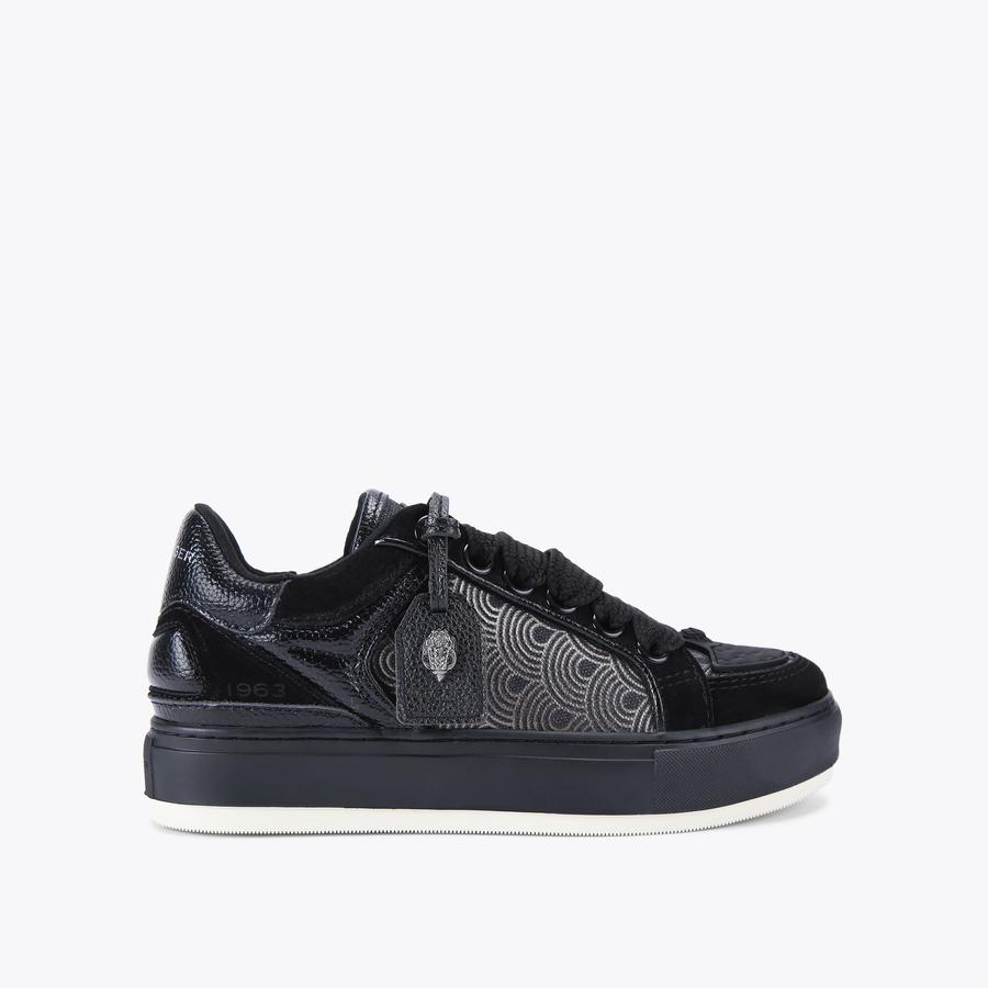 SOUTHBANK TAG Black Fabric Sneaker by KURT GEIGER LONDON