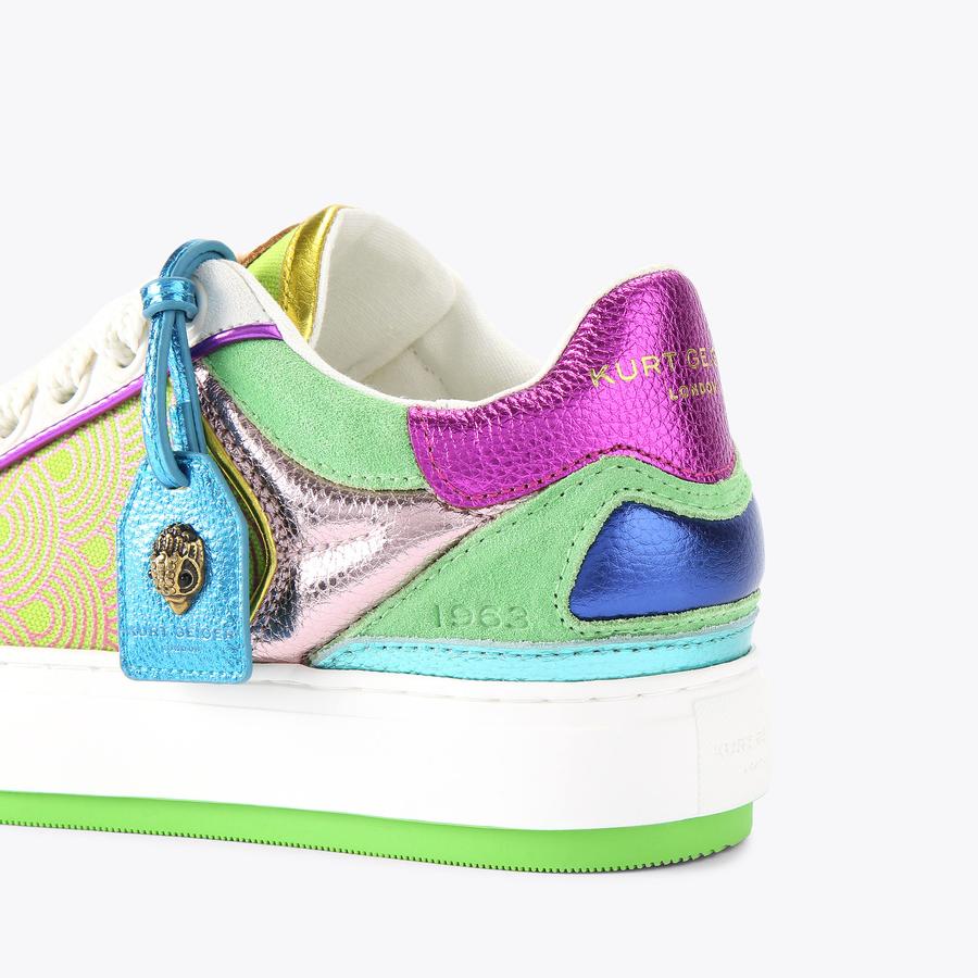 SOUTHBANK TAG Green Rainbow Trainer by KURT GEIGER LONDON