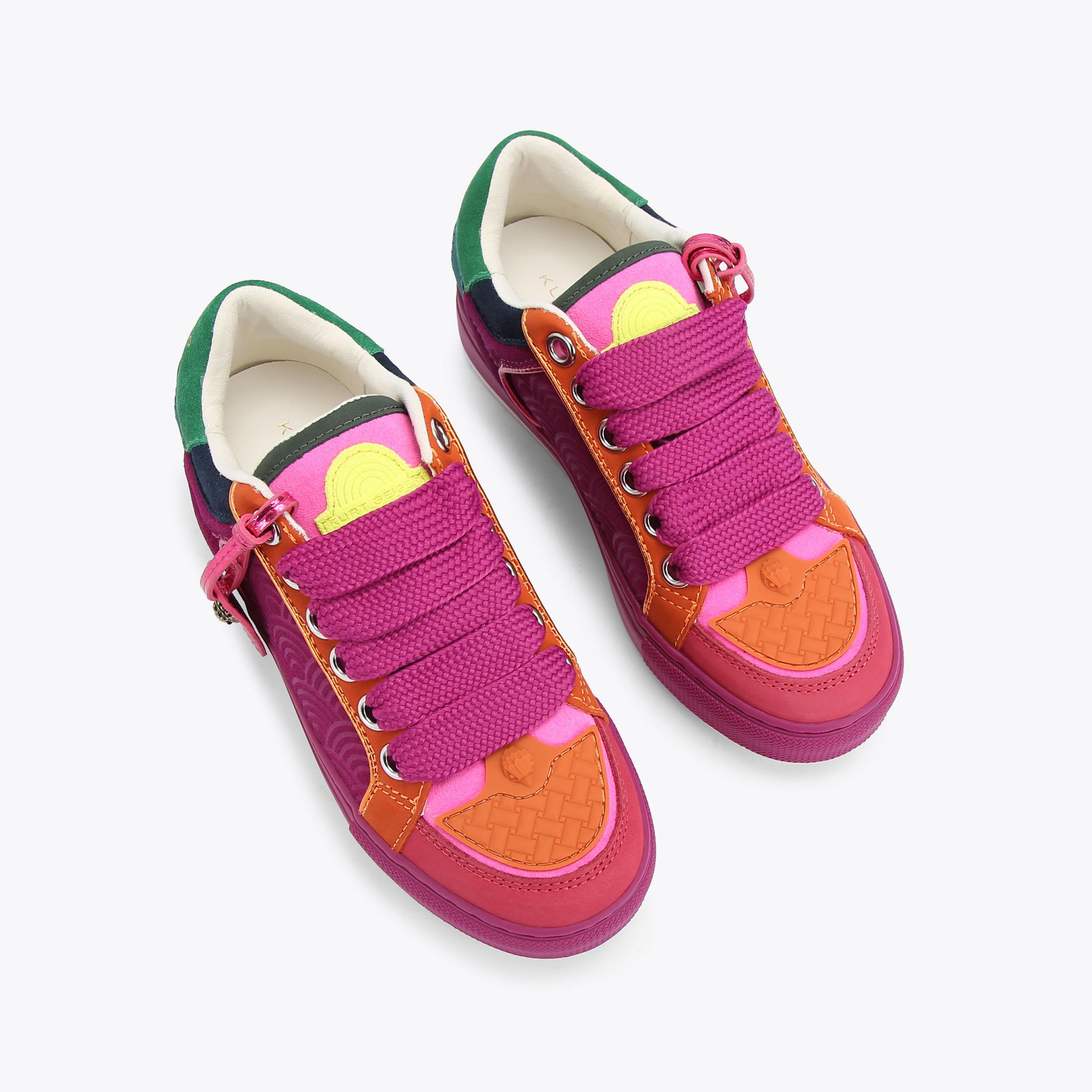 SOUTHBANK TAG Purple Rainbow Sneakers by KURT GEIGER LONDON