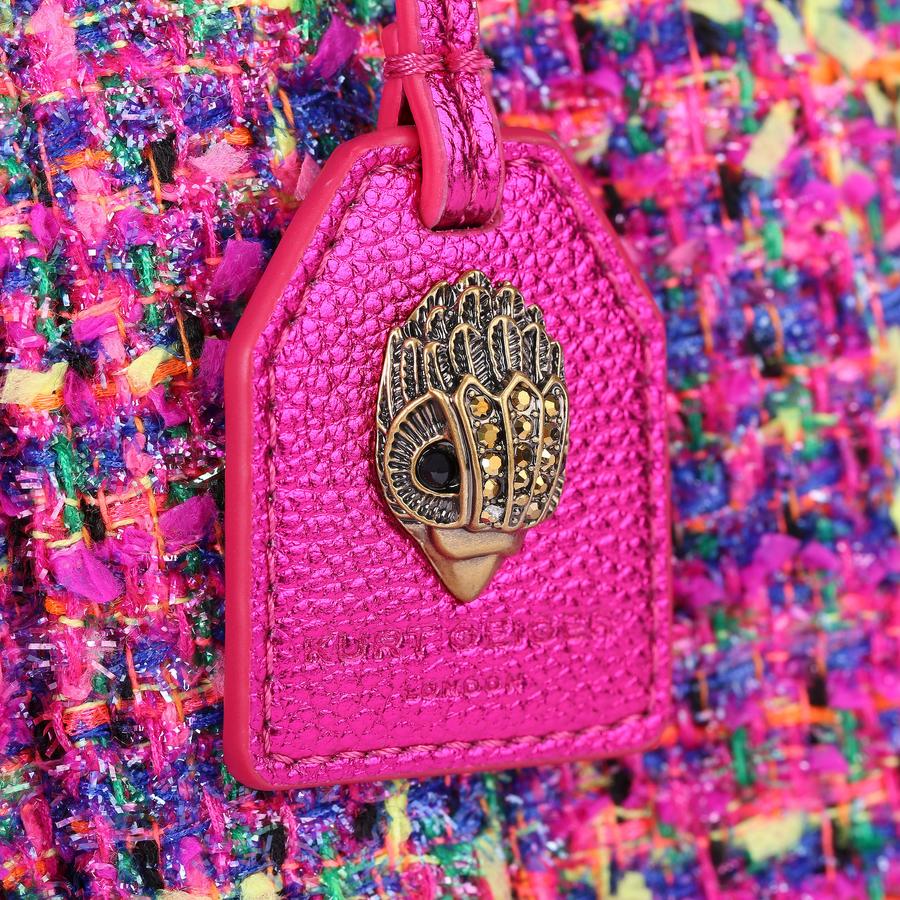 TWEED LG SOUTHBANK TOTE Pink Tweed Tote Bag by KURT GEIGER LONDON