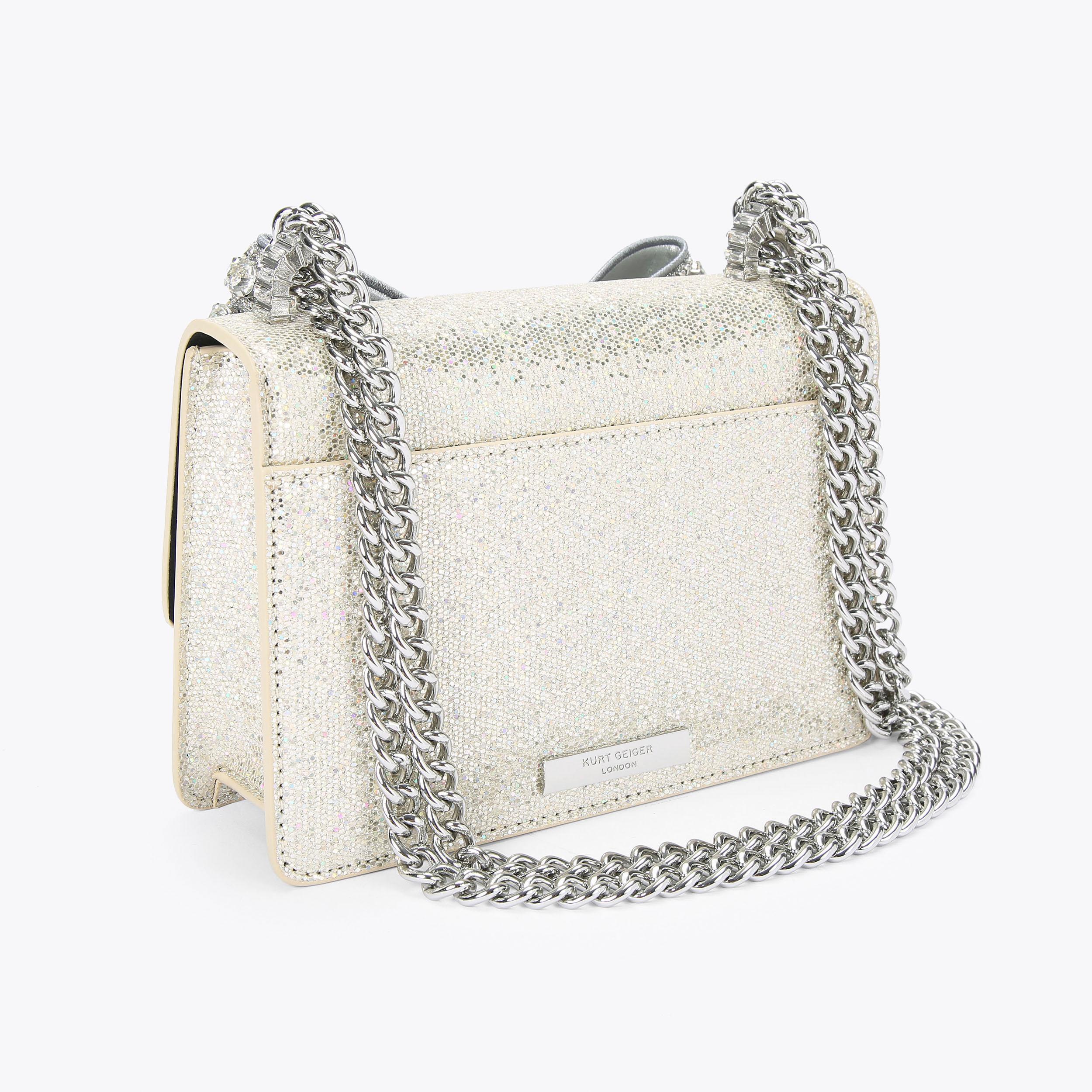 Kurt geiger silver hot sale clutch bag