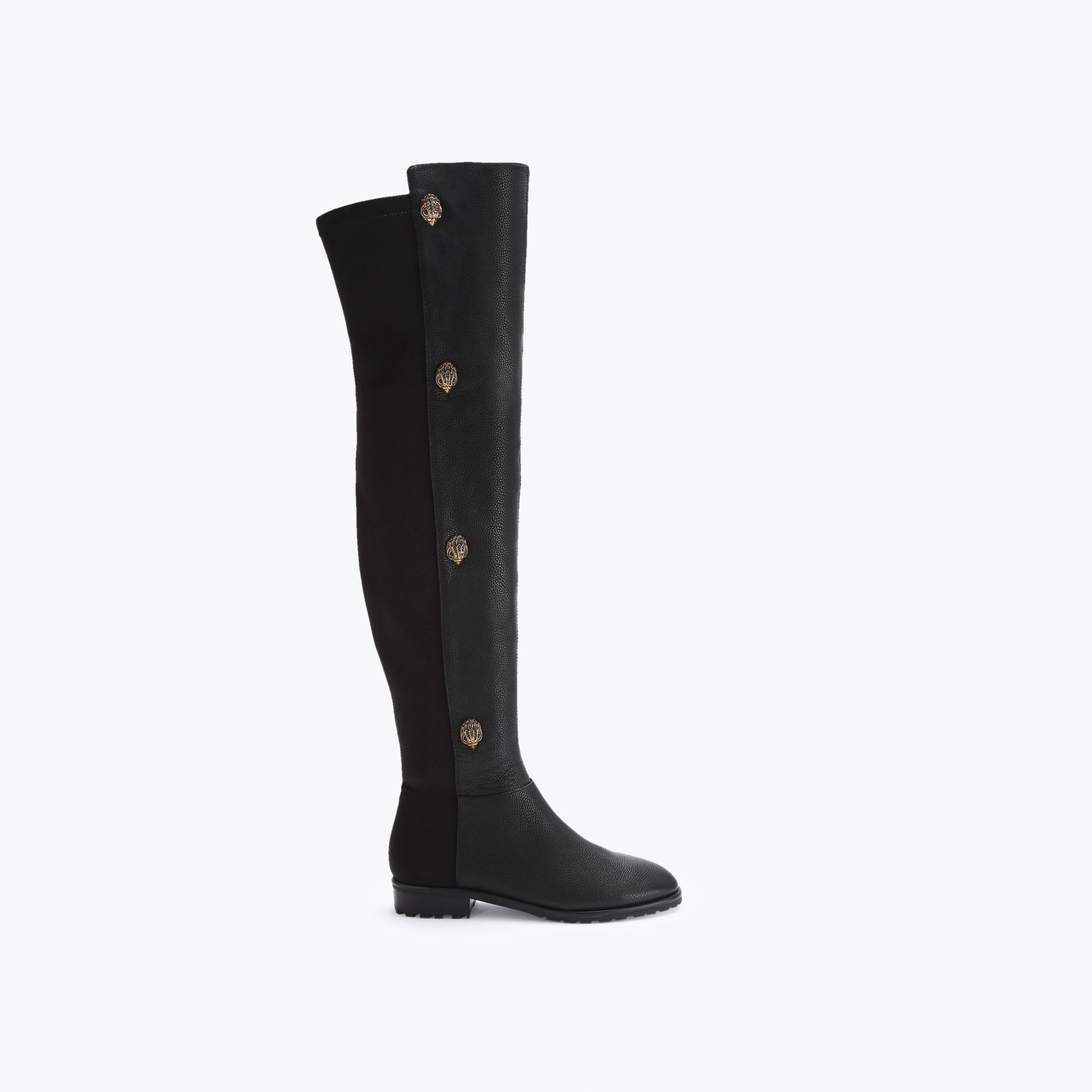 Black boots best sale with gold buttons