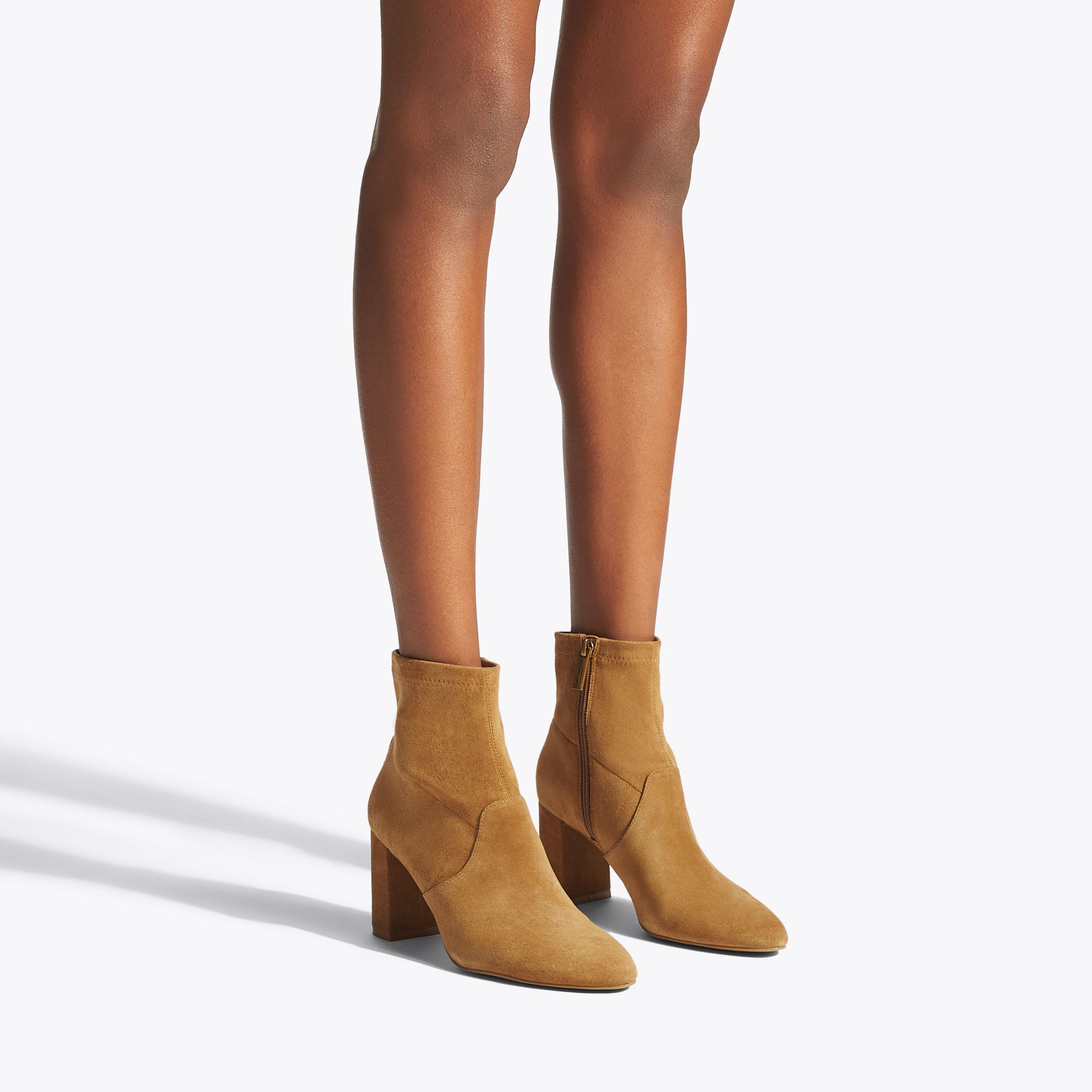 LANGLEY 80 ANKLE BOOT Camel Suede Ankle Boot by KURT GEIGER LONDON