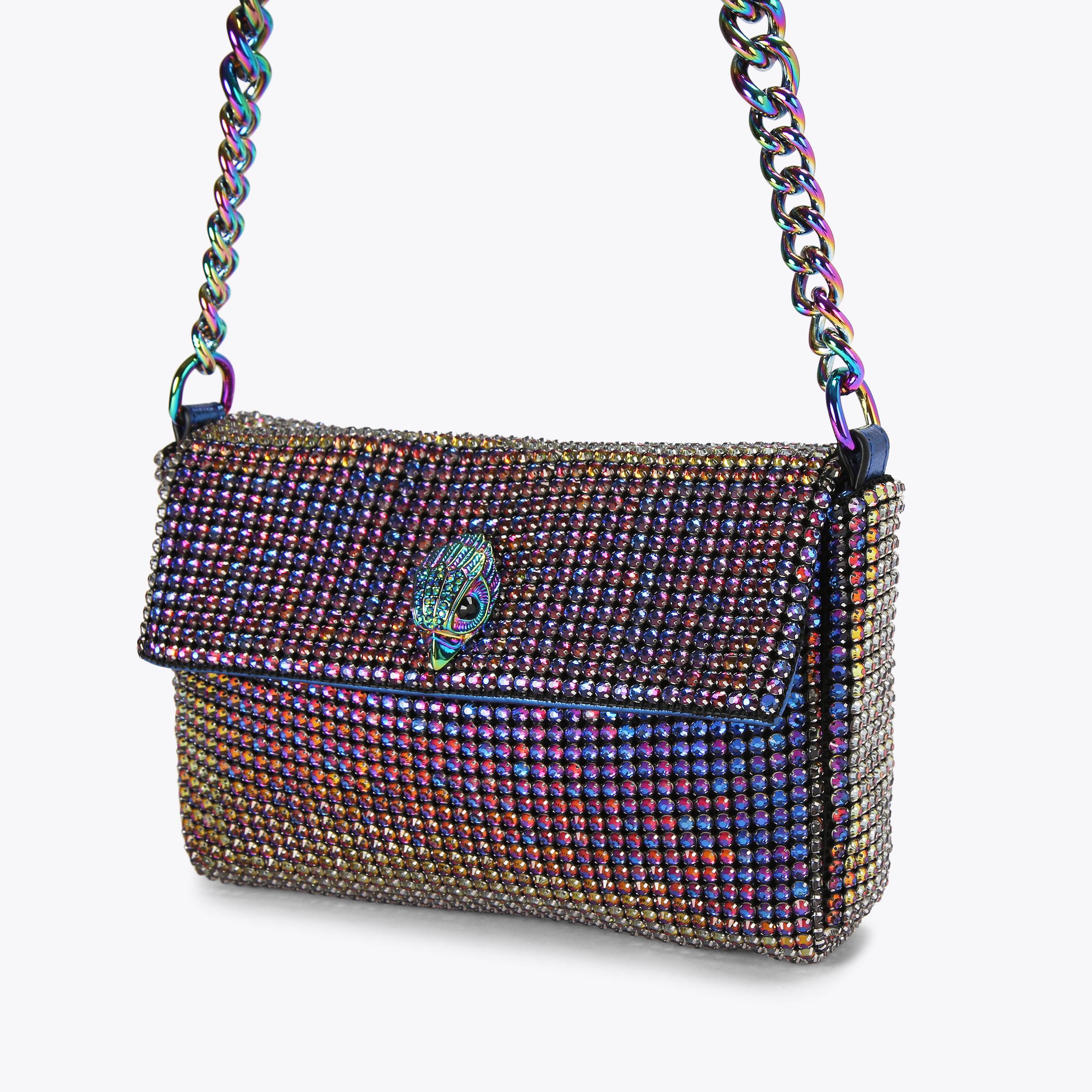 SM PARTY SHOULDER BAG Iridescent Crystal Shoulder Bag by KURT GEIGER LONDON