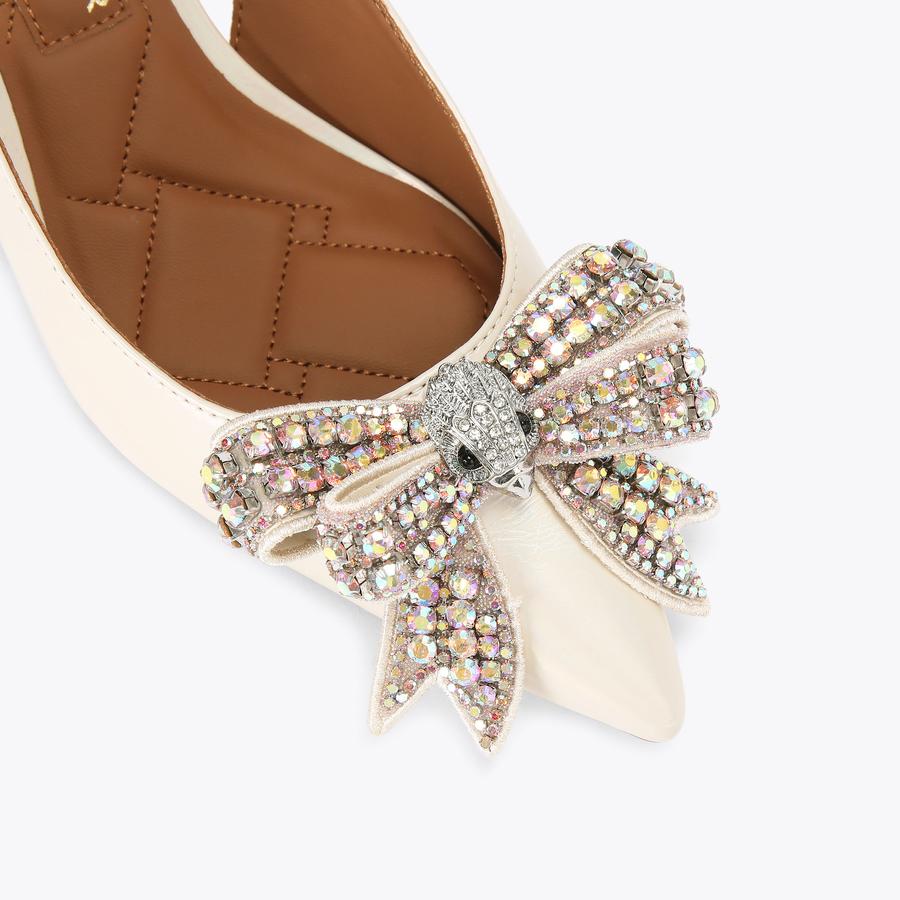 BELGRAVIA BOW SLING Bone Leather Slingback Heel by KURT BELGRAVIA BOW SLING Bone Leather Slingback Heel by KURT