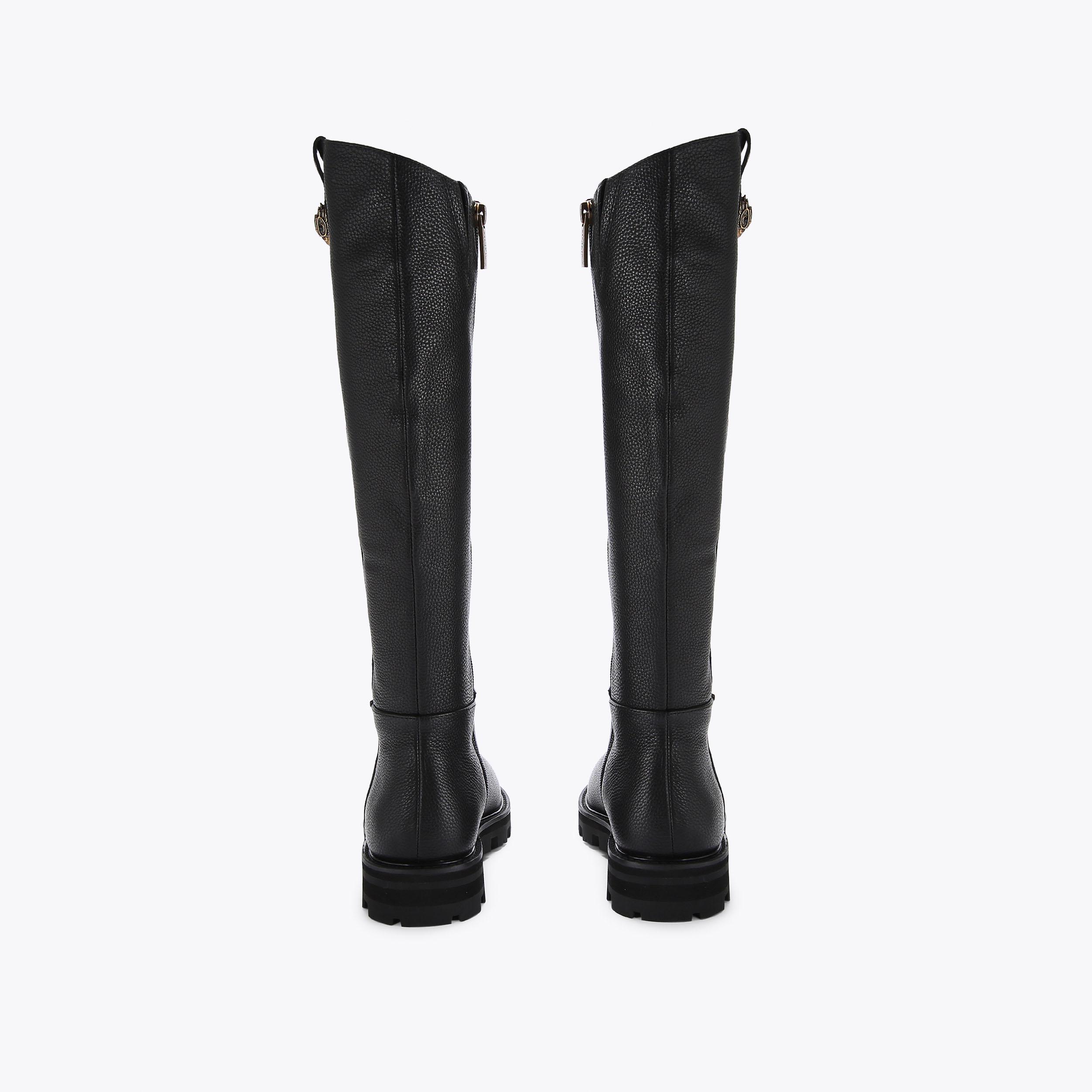 CARNABY RIDING BOOT Black Leather Boot by KURT GEIGER LONDON