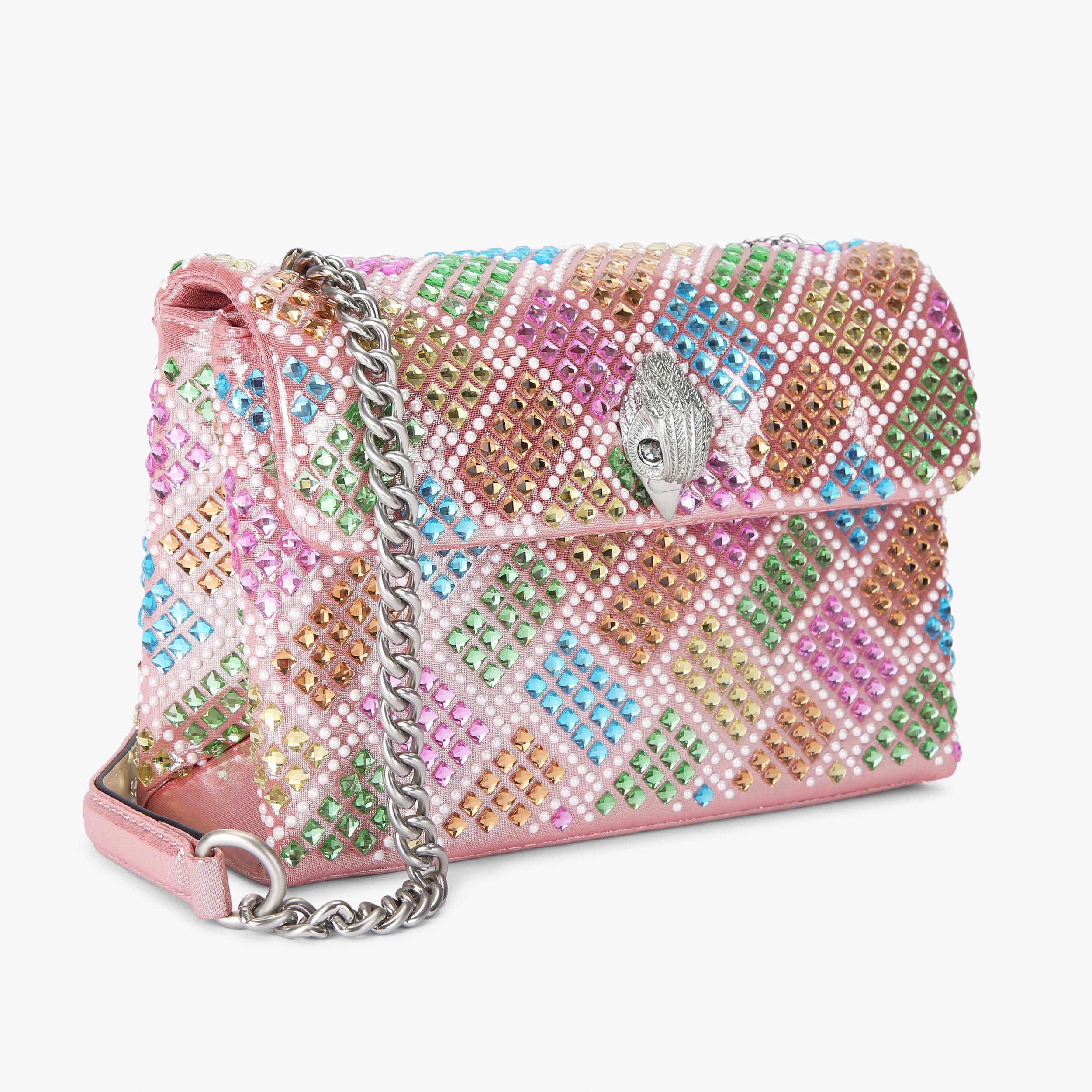 ★NlCK&NLCOLE★ CRYSTAL LEATHER MINI BOSTON BAG_PINK CRYSTAL LEATHER MINI BOSTON BAG_PINK - 닉앤니콜