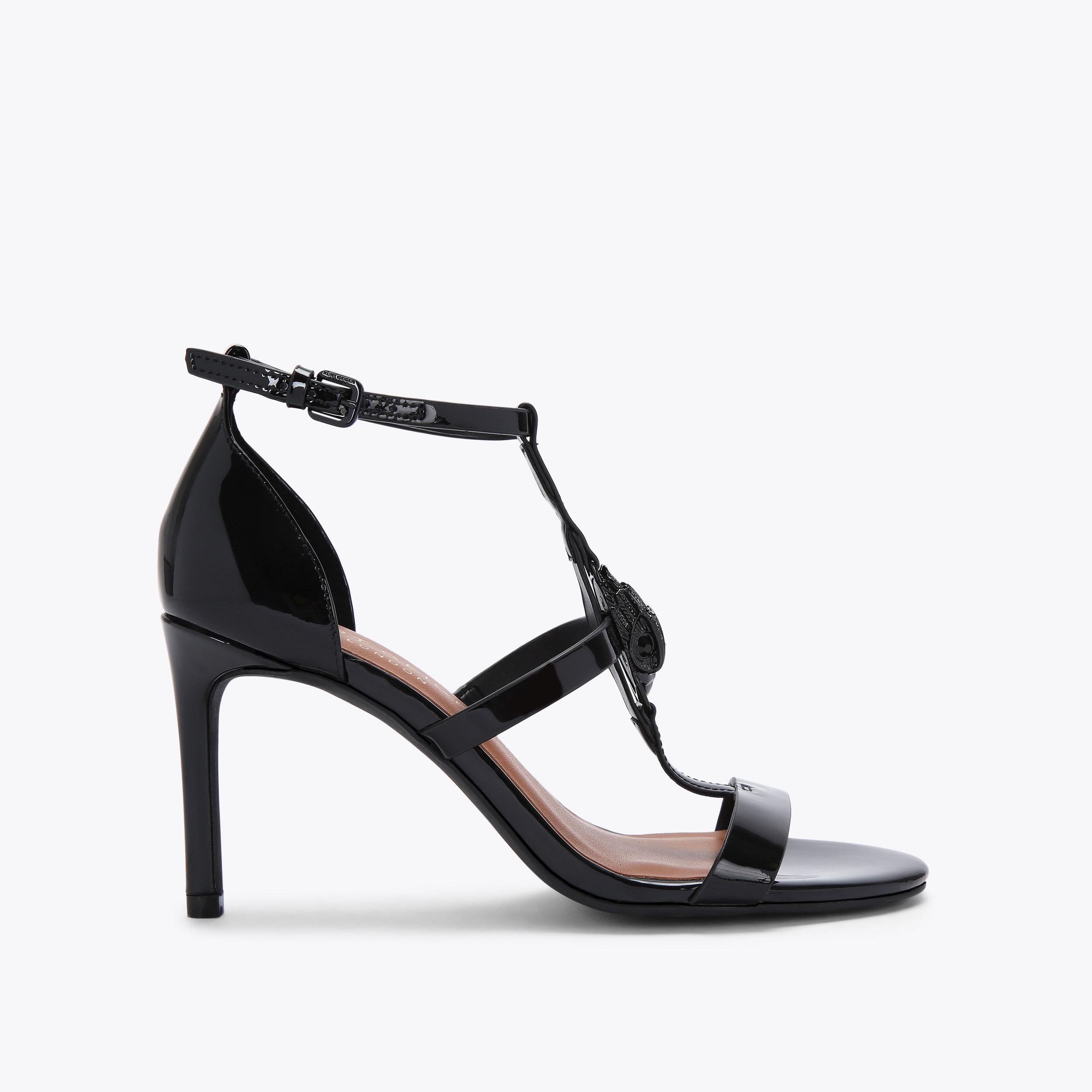 Kurt geiger 2025 black strappy heels