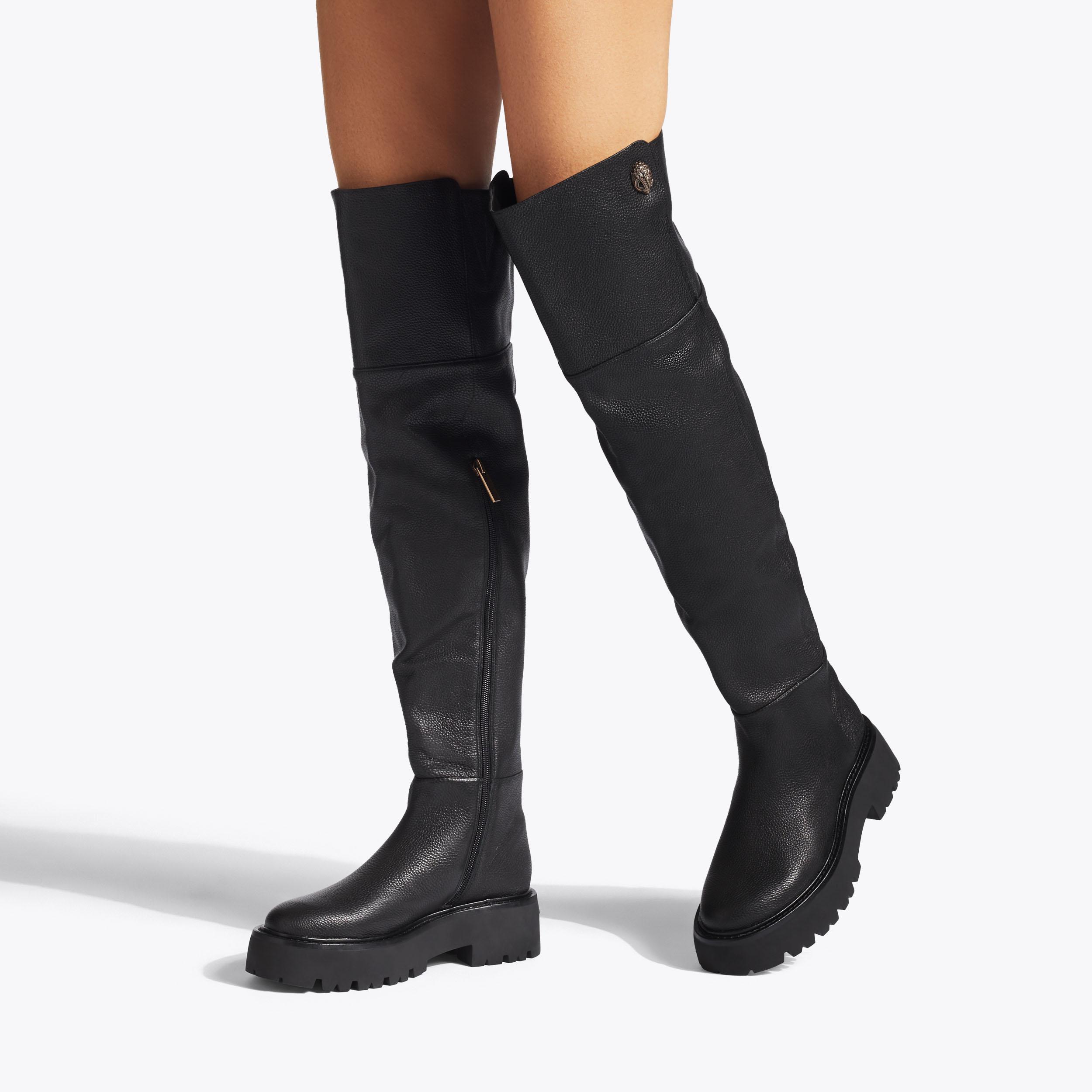 SHOREDITCH OTK CHUNKY Black Leather Boot by KURT GEIGER LONDON