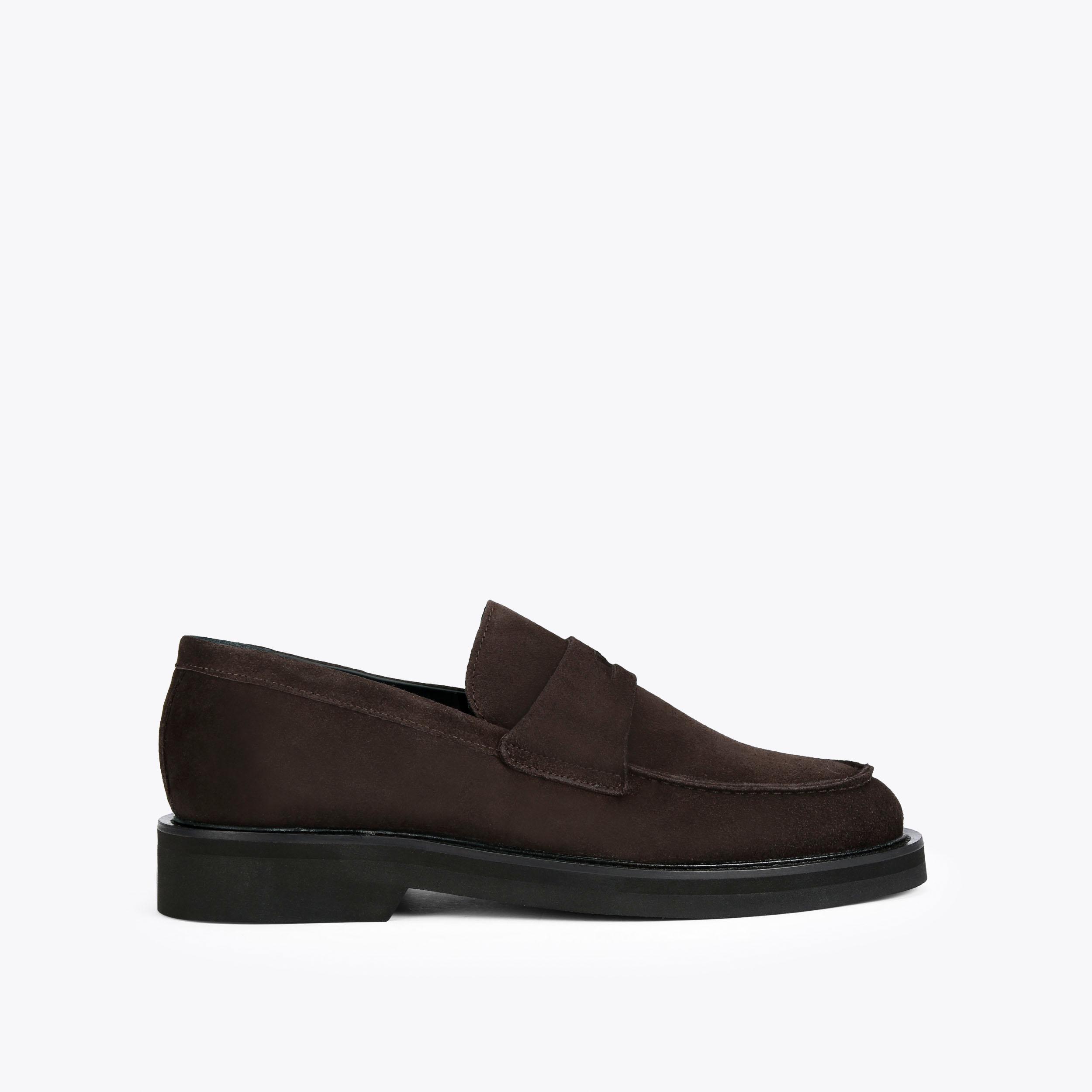 BANK PENNY Dark Brown Slip On Loafers by KURT GEIGER LONDON