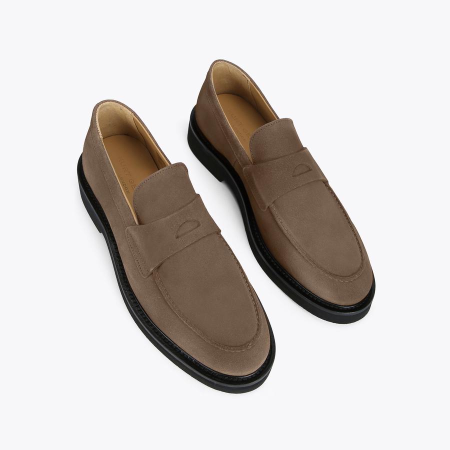 BANK PENNY Brown Suede Loafer by KURT GEIGER LONDON