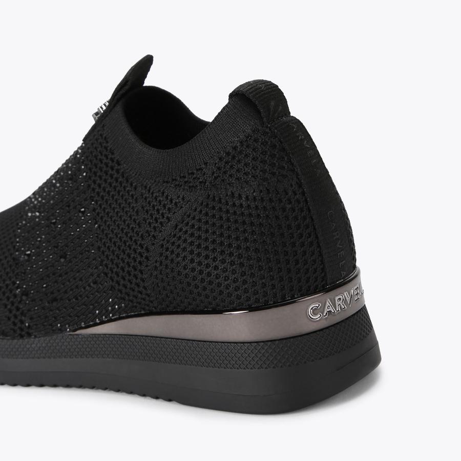 激安大特価！ Slip Black 2 JANEIRO On CARVELA by Trainers 靴