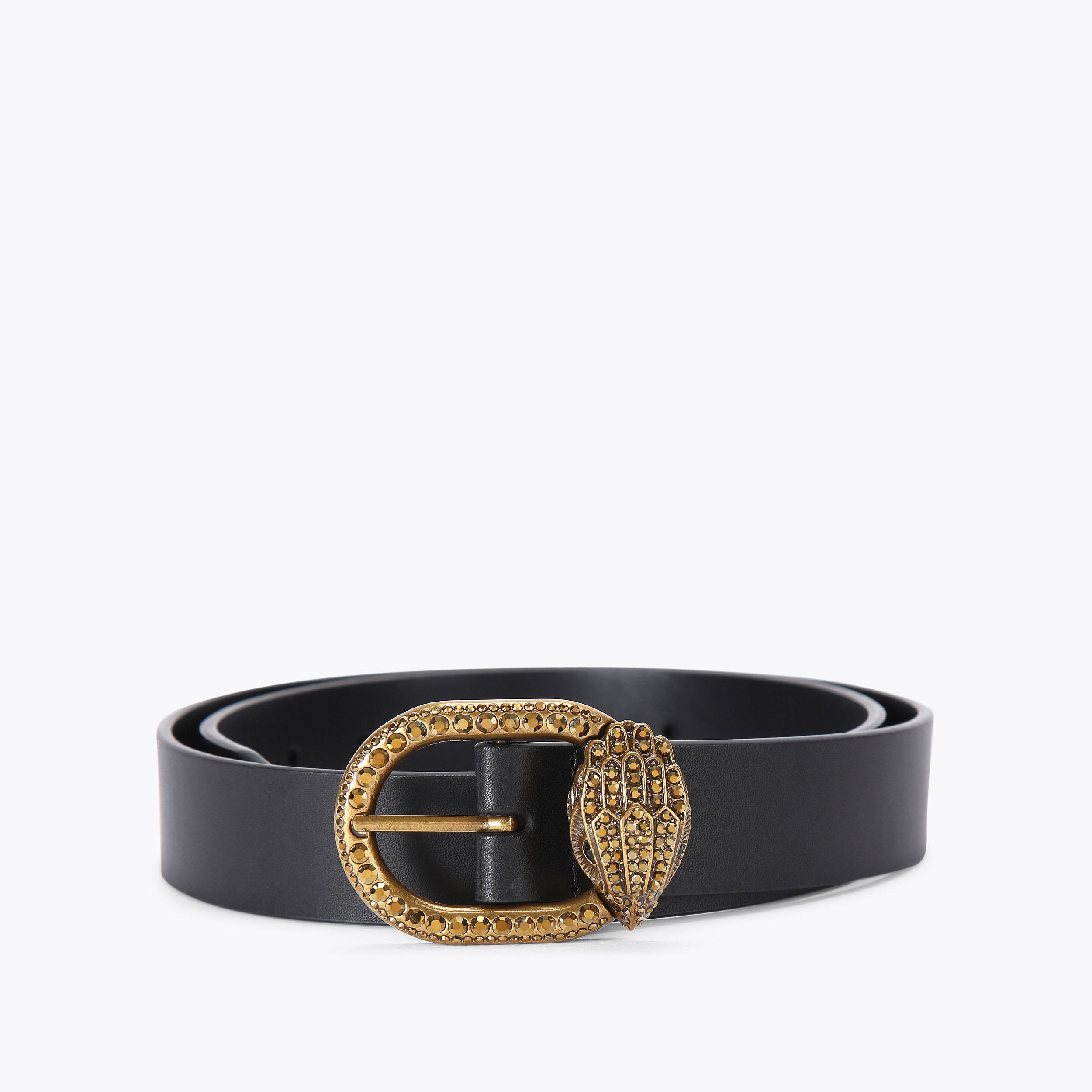 carvela by kurt geiger MAYFAIR 30 BELT Black Leather Belt by KURT GEIGER LONDON