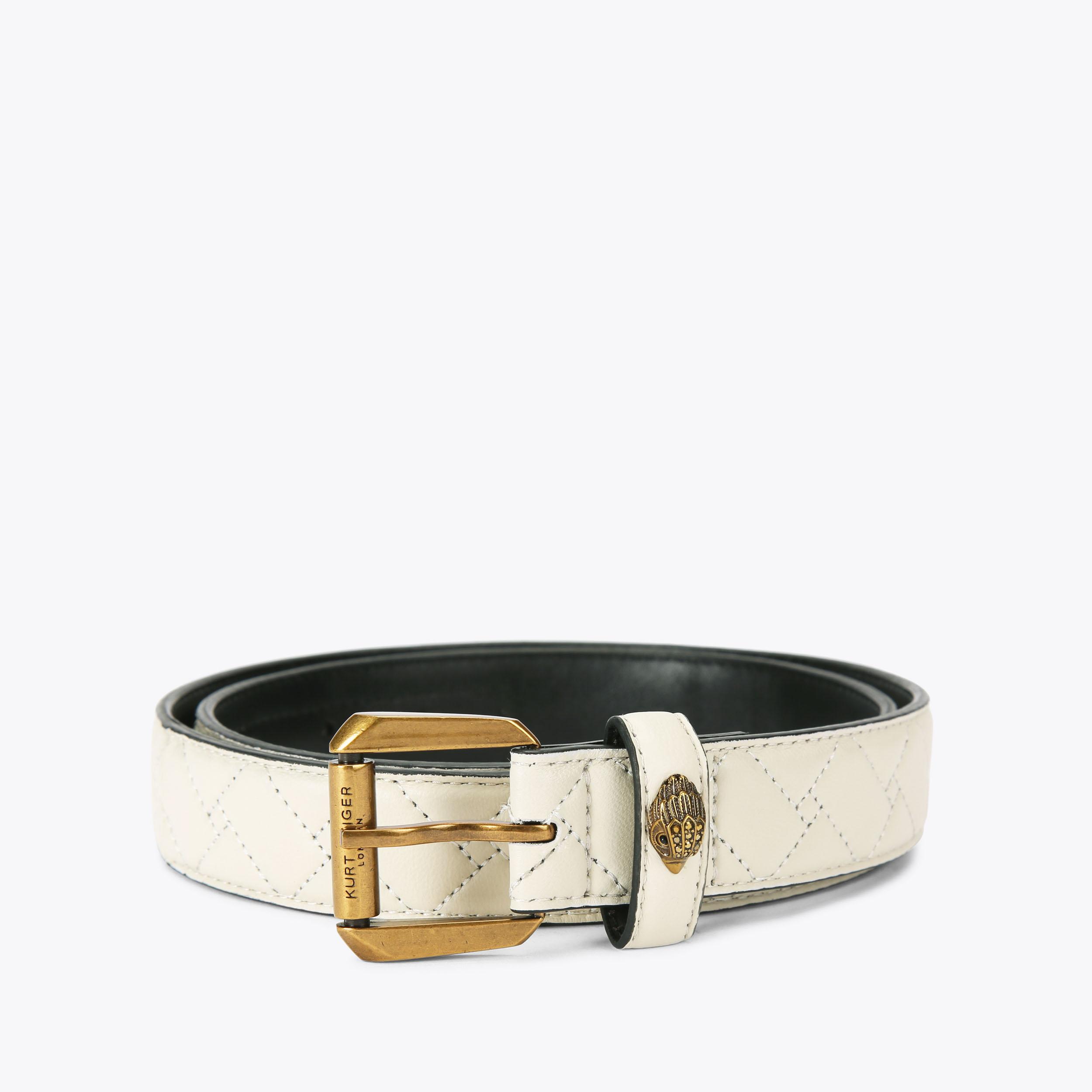 KENSINGTON 30 BELT Bone Leather Belt by KURT GEIGER LONDON KENSINGTON 30 BELT Bone Leather Belt by KURT GEIGER LONDON