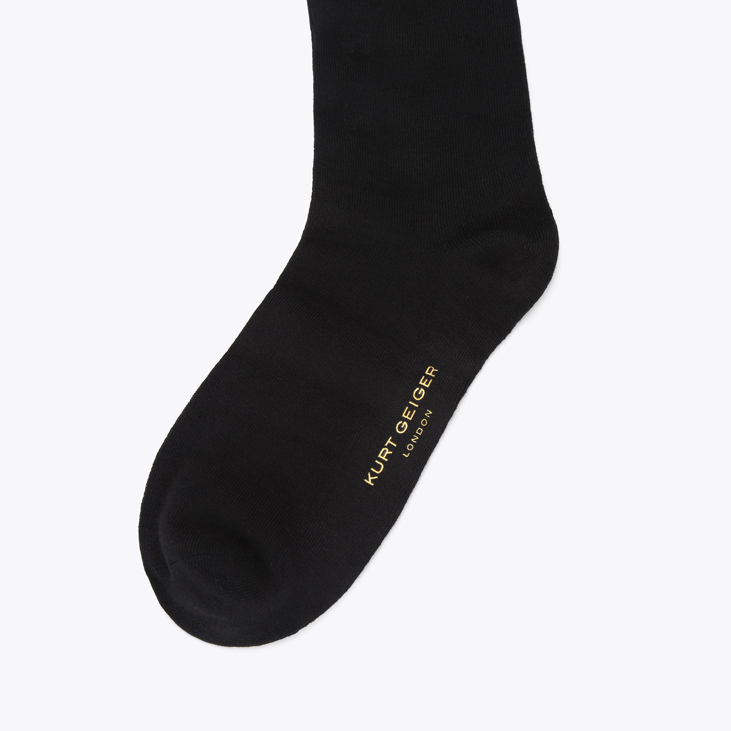 BELGRAVIA BOW SOCK Black Crystal Bow Sock by KURT GEIGER LONDON