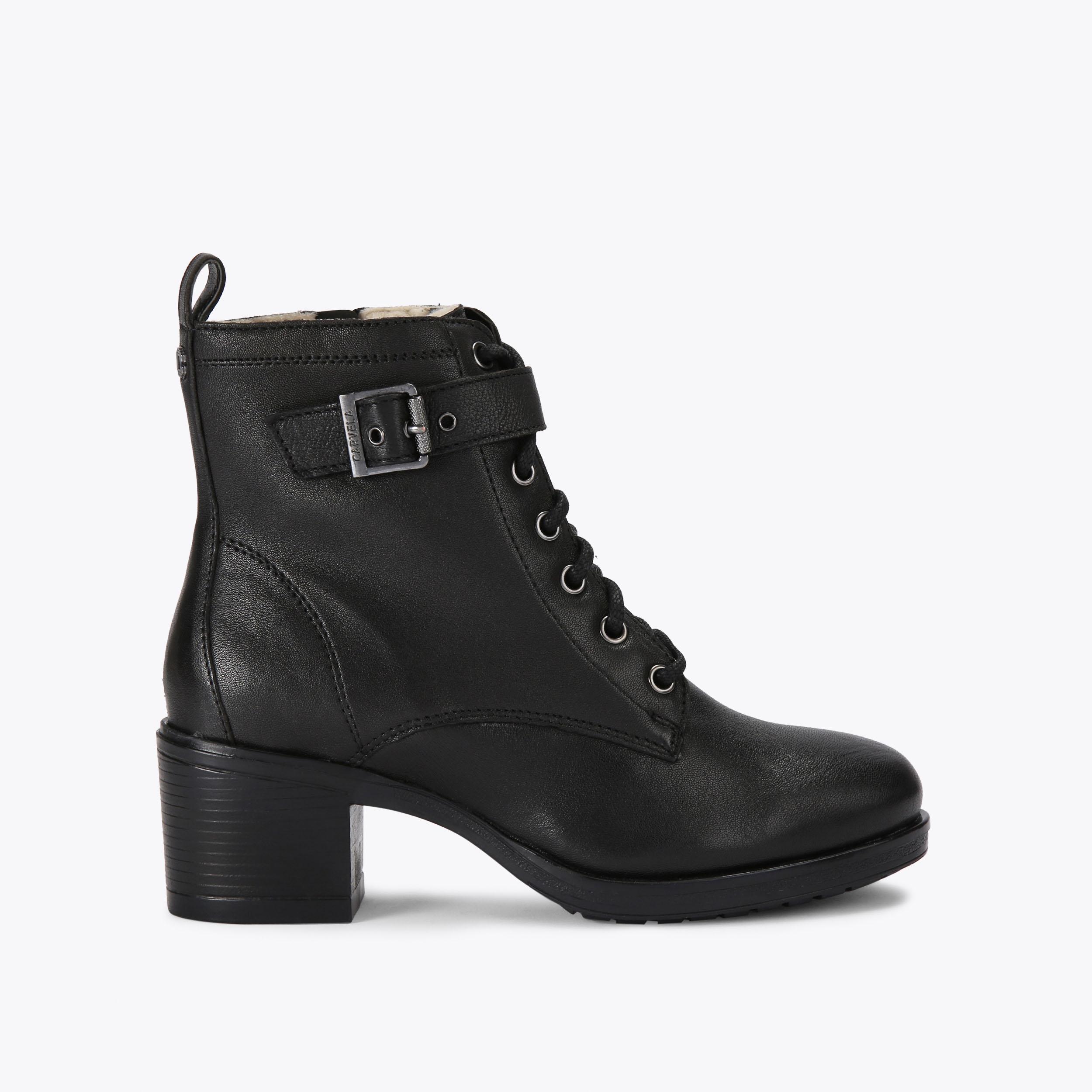 Black high heel dress boots clearance