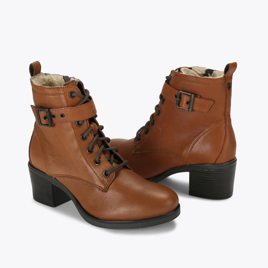 SNUG Tan Leather Ankle Boots by CARVELA COMFORT