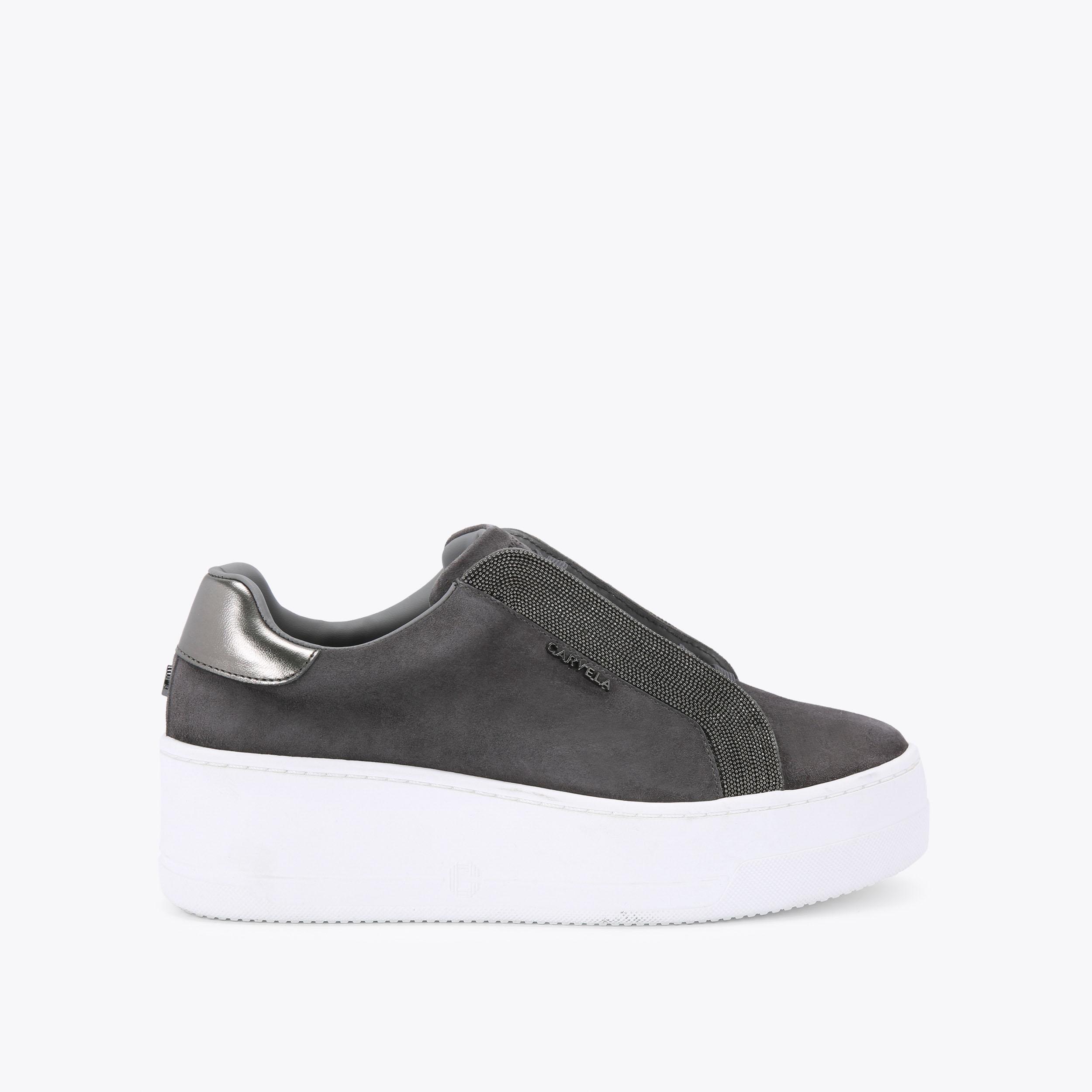 Grey store carvela trainers