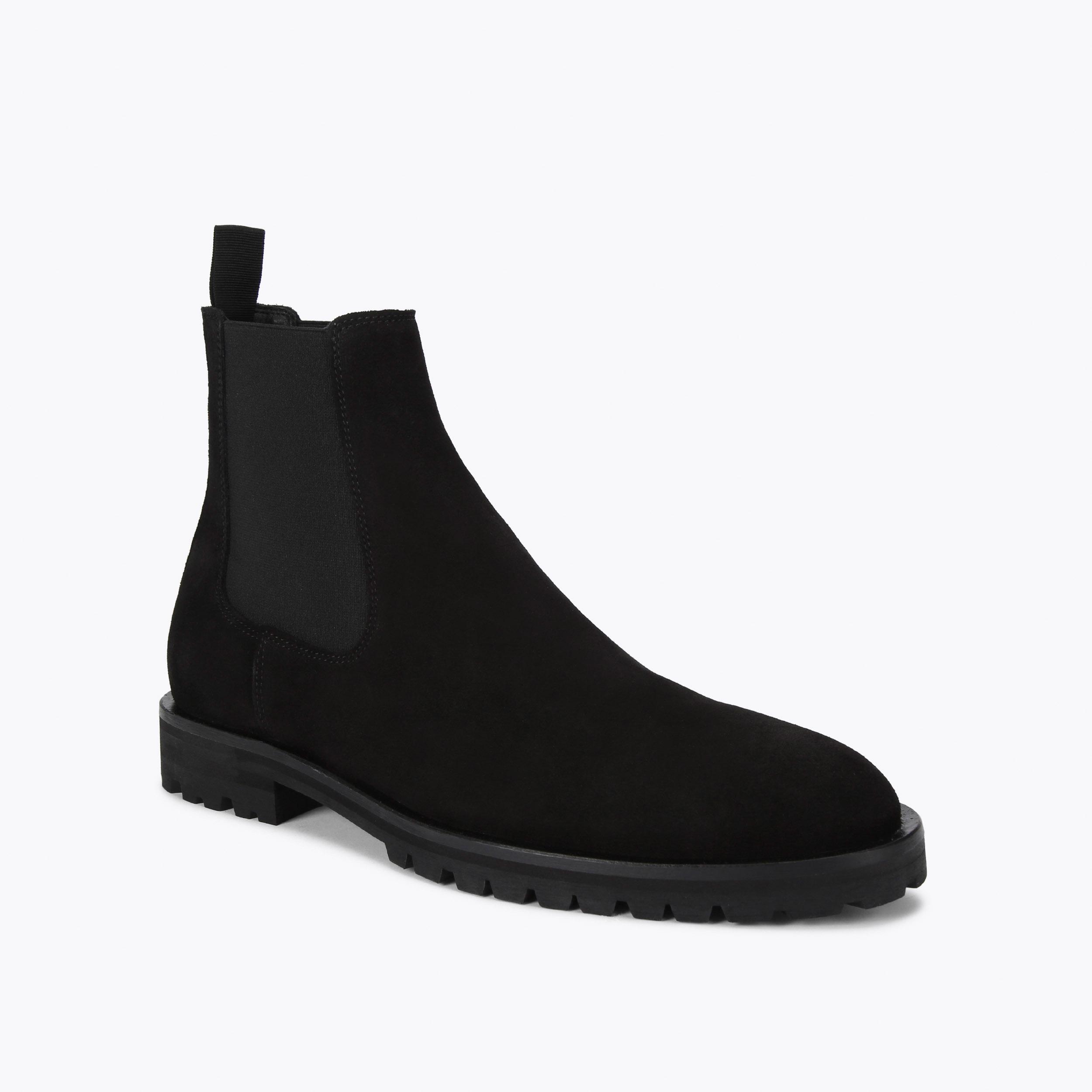 HUNT CHELSEA Black Suede Chelsea Boots by KURT GEIGER LONDON