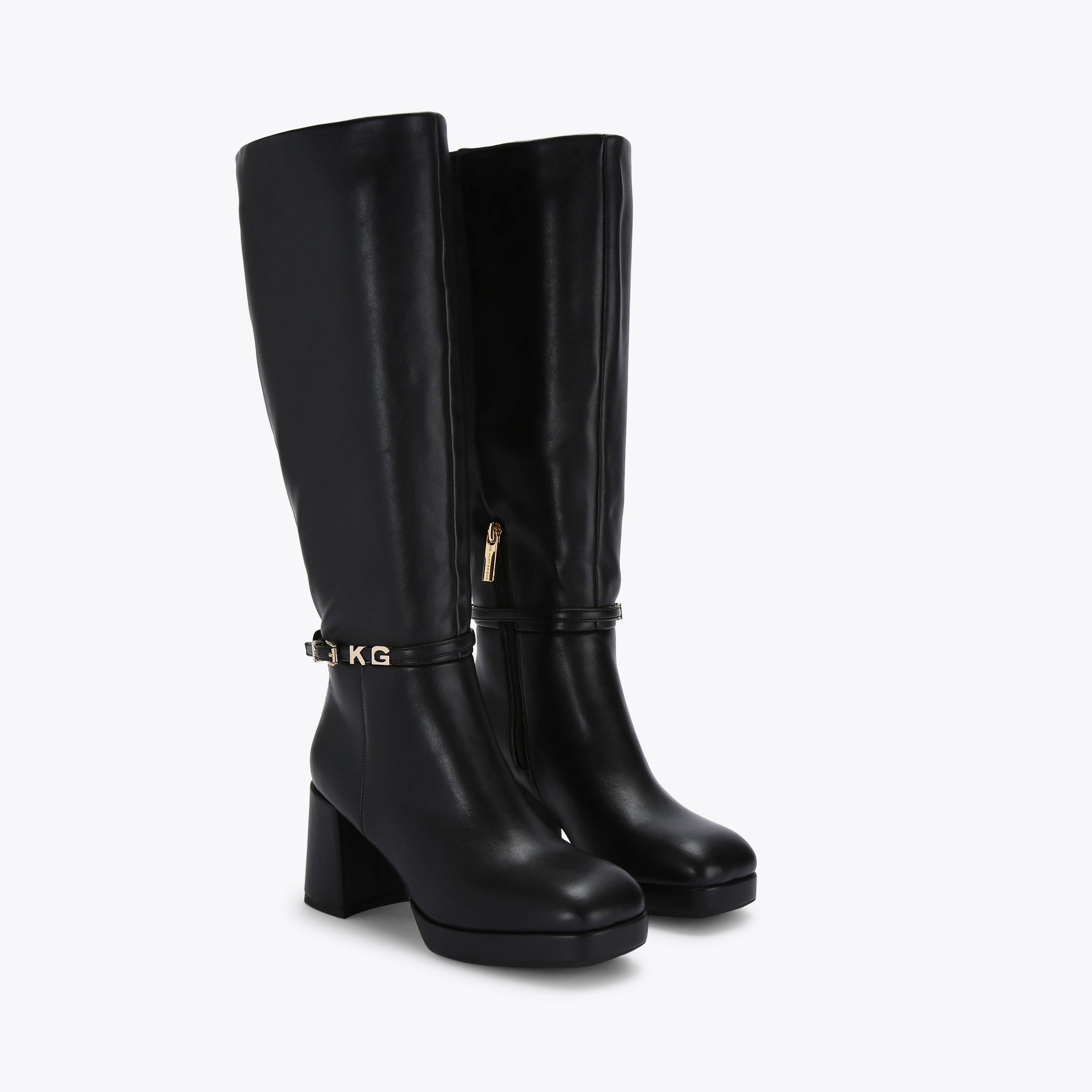 SOLEMN KNEE Black Knee Boots by KG KURT GEIGER SOLEMN KNEE Black Knee Boots by KG KURT GEIGER