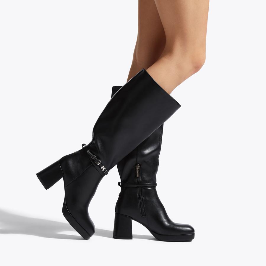 SOLEMN KNEE Black Knee Boots by KG KURT GEIGER