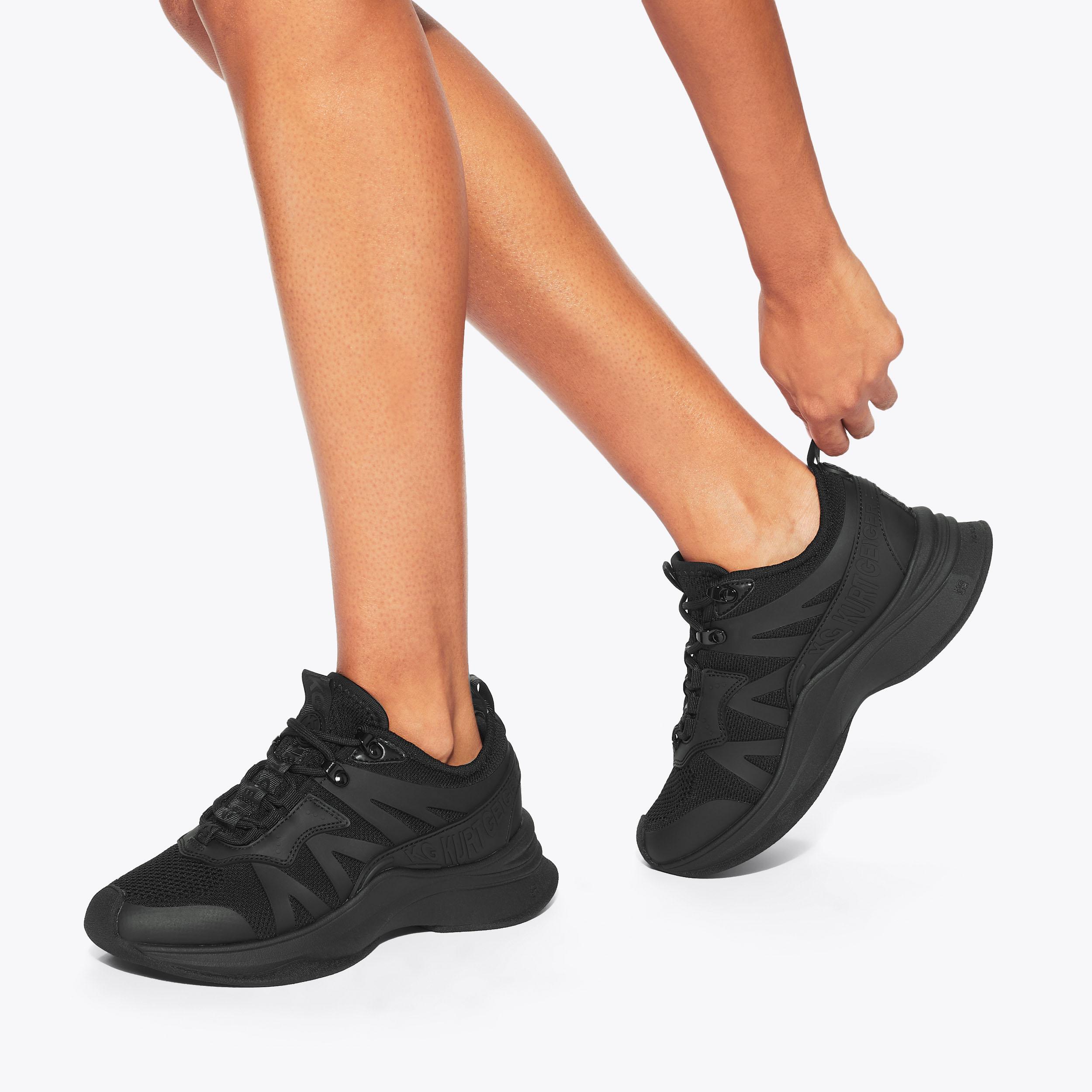 LUCY Black Knitted Sneaker by KG KURT GEIGER