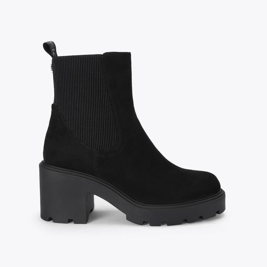 TURIN Black Microsuede Boots by KG KURT GEIGER