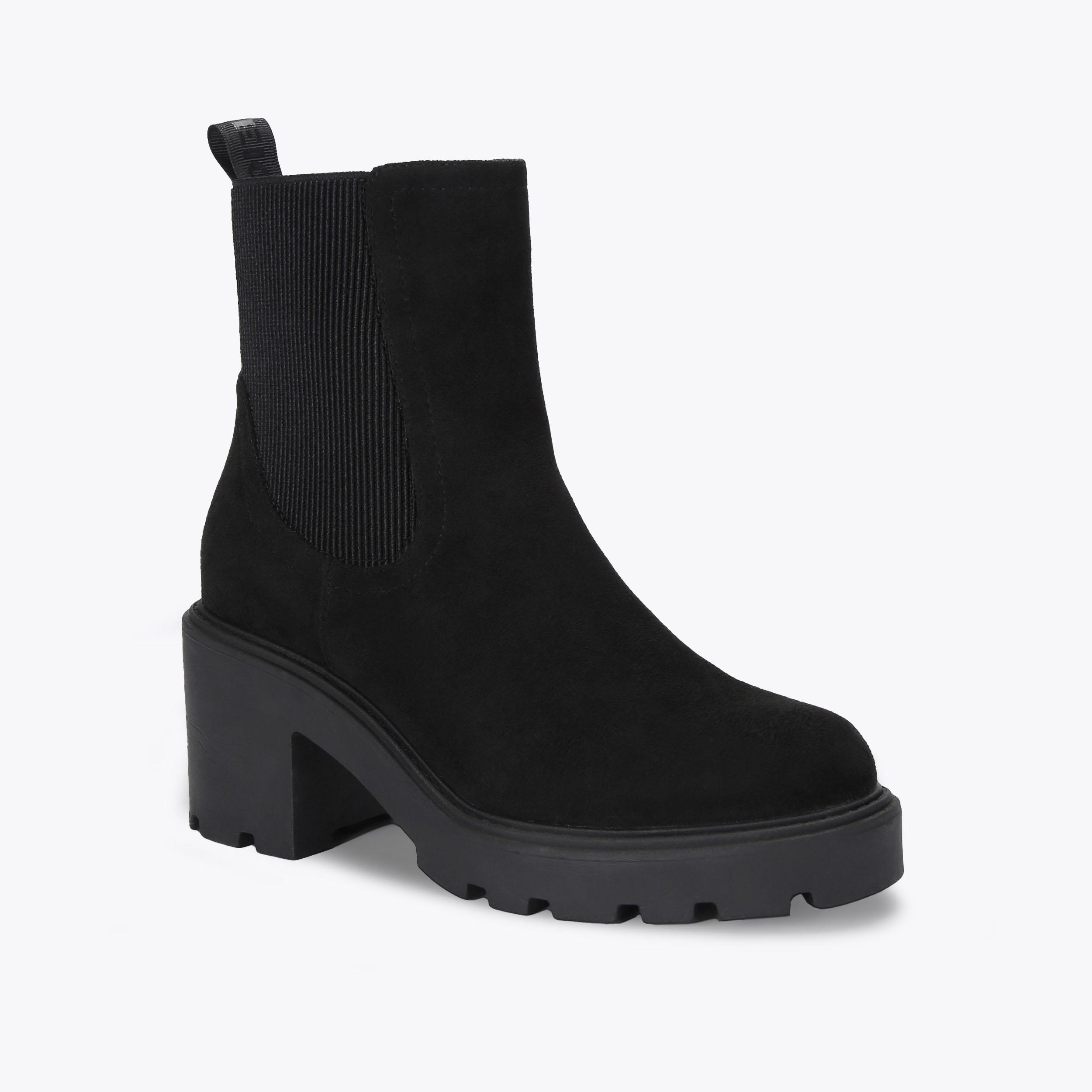 TURIN Black Microsuede Boots by KG KURT GEIGER