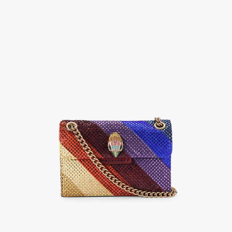 FABRIC MINI KENSINGTON Crystal Stripe Cross Body Bag by KURT GEIGER LONDON