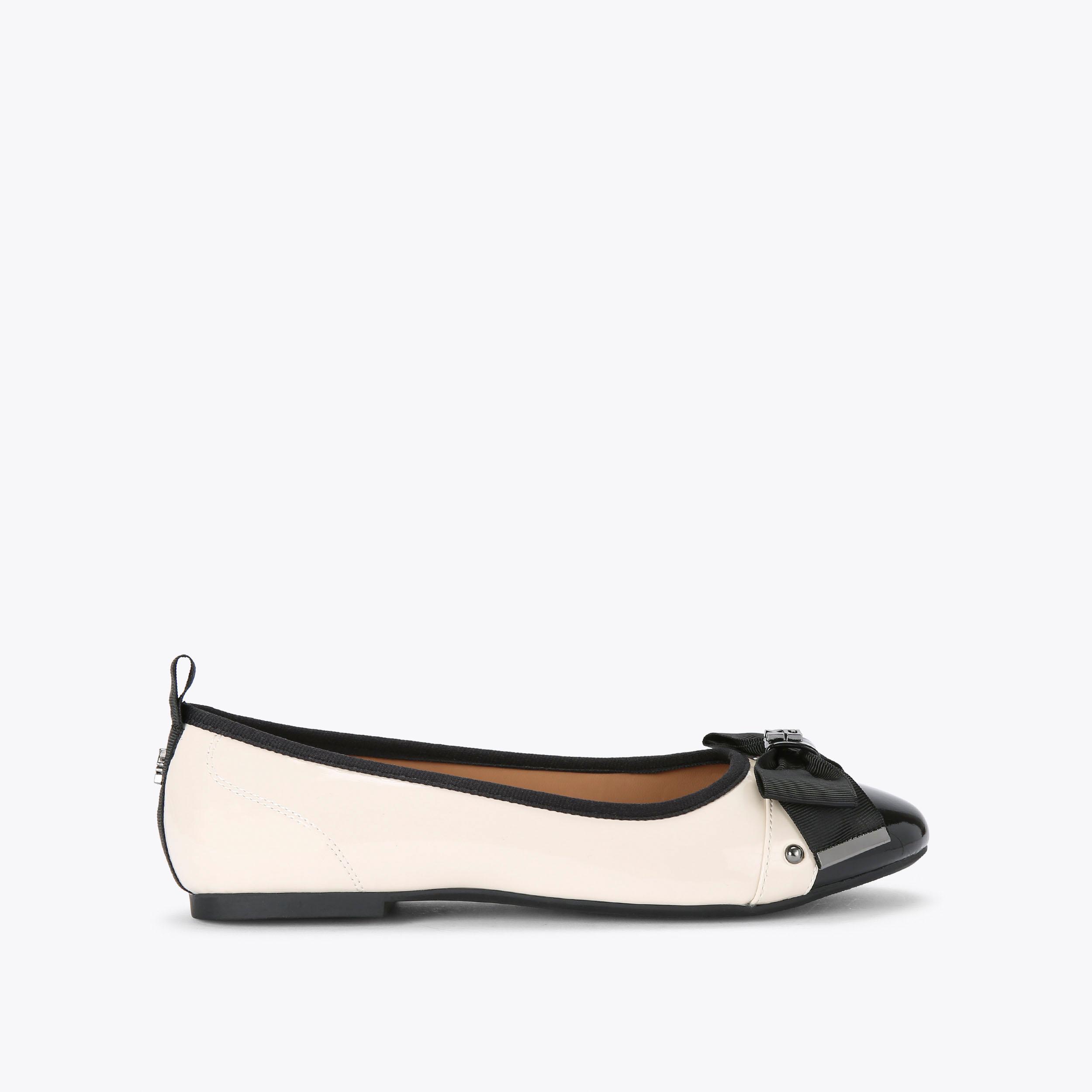 Black and white womens flats online