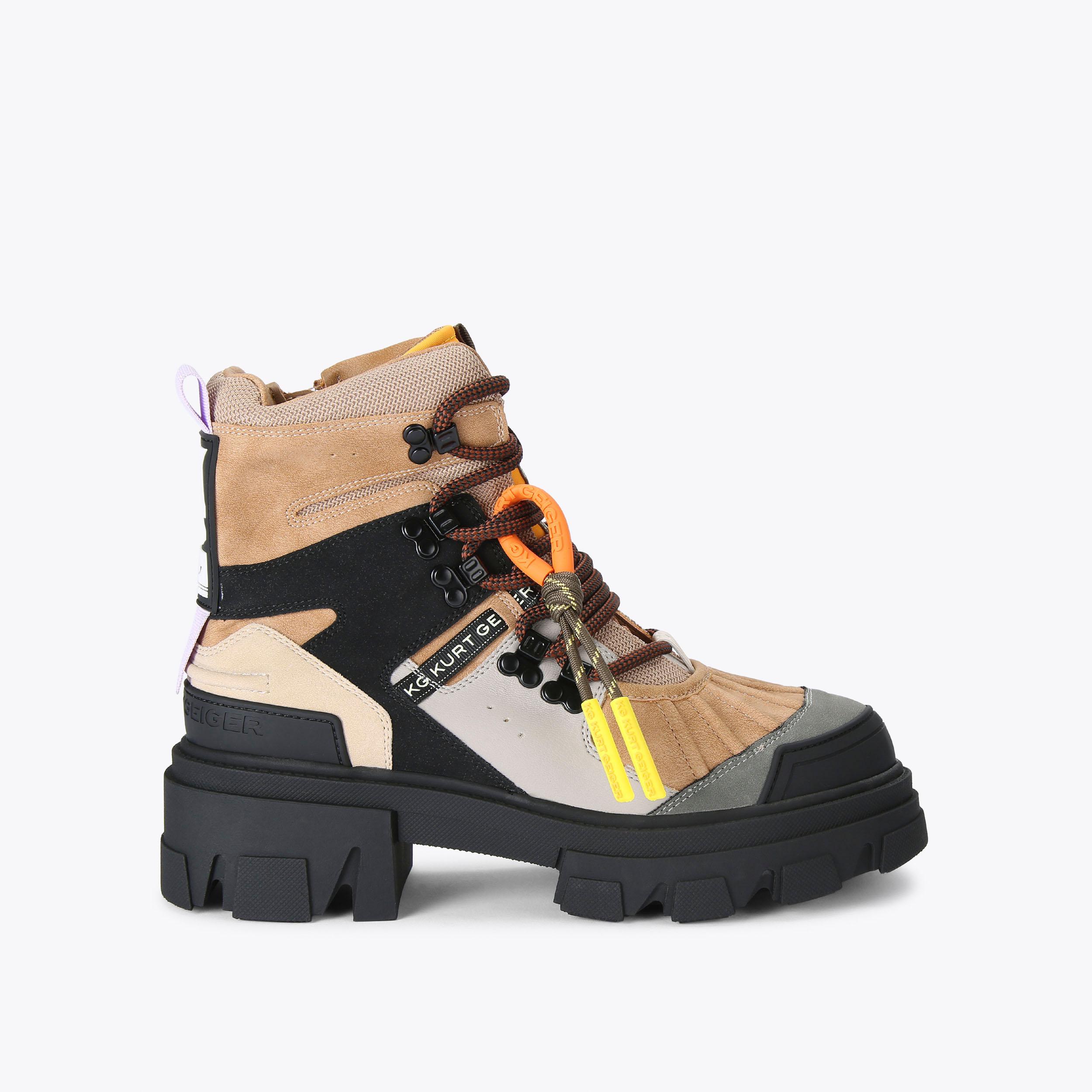 TREKKER HIKER Taupe Hiking Boots by KG KURT GEIGER