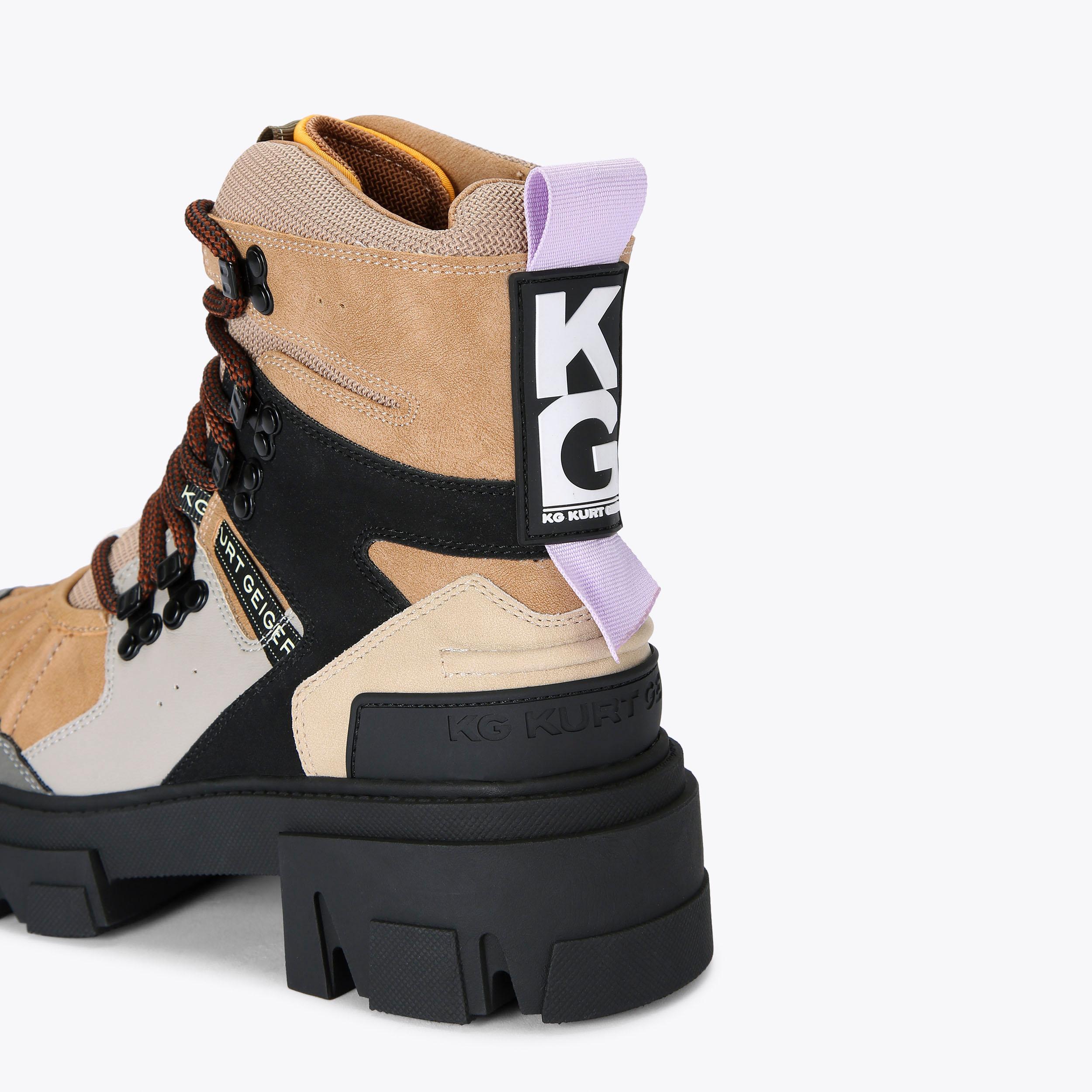 TREKKER HIKER Taupe Hiking Boots by KG KURT GEIGER