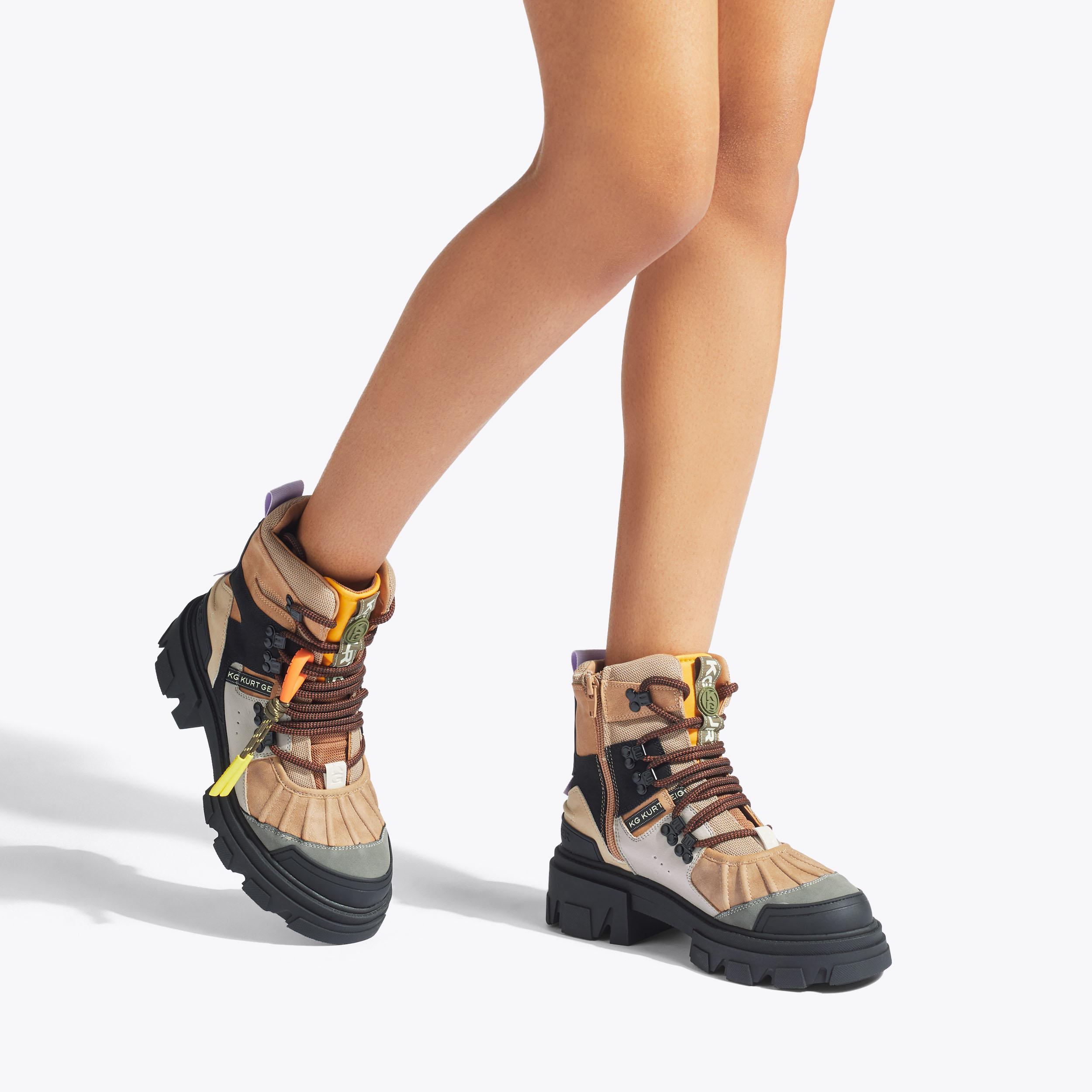 TREKKER HIKER Taupe Hiking Boots by KG KURT GEIGER