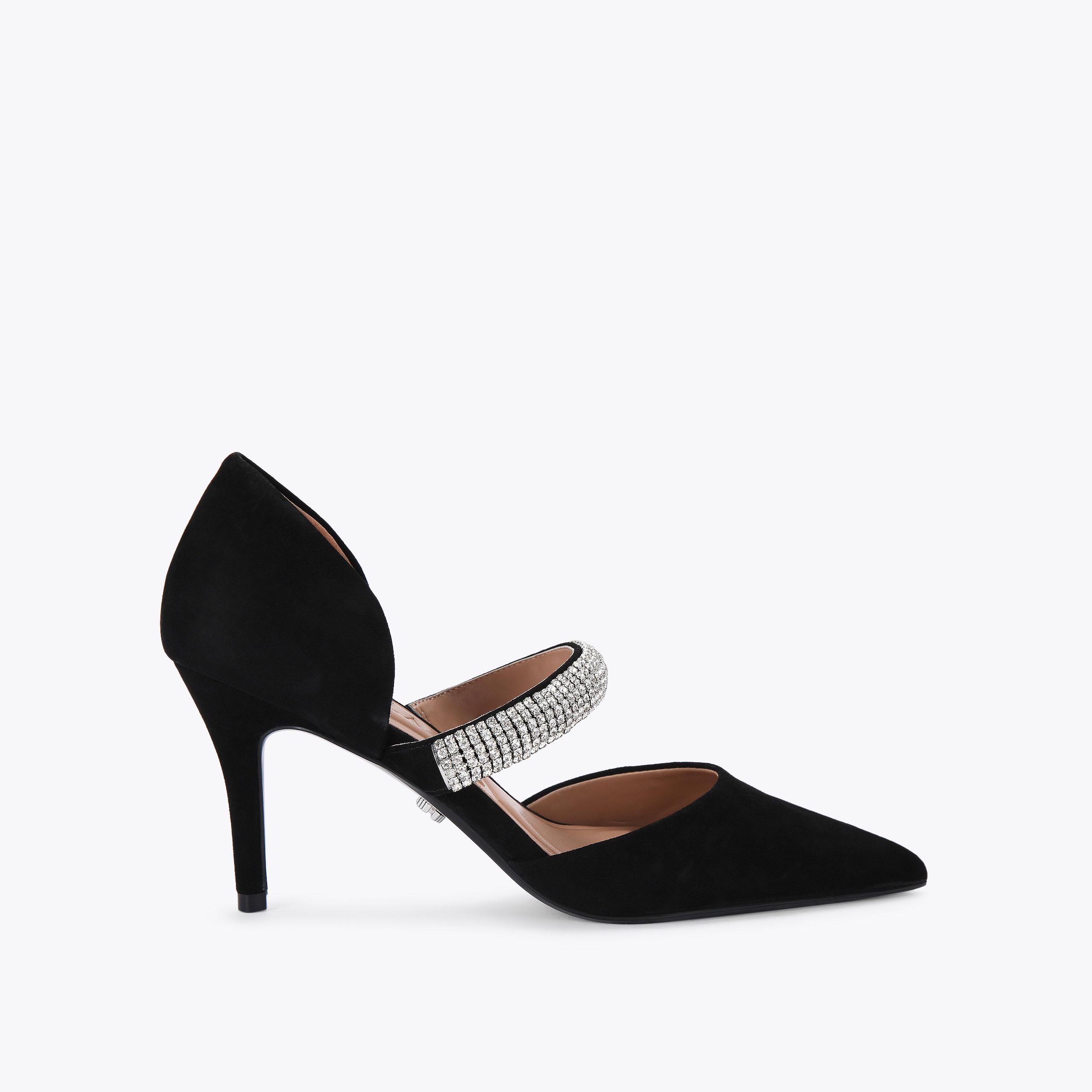 AMALFI COURT Black Suede Heels by CARVELA