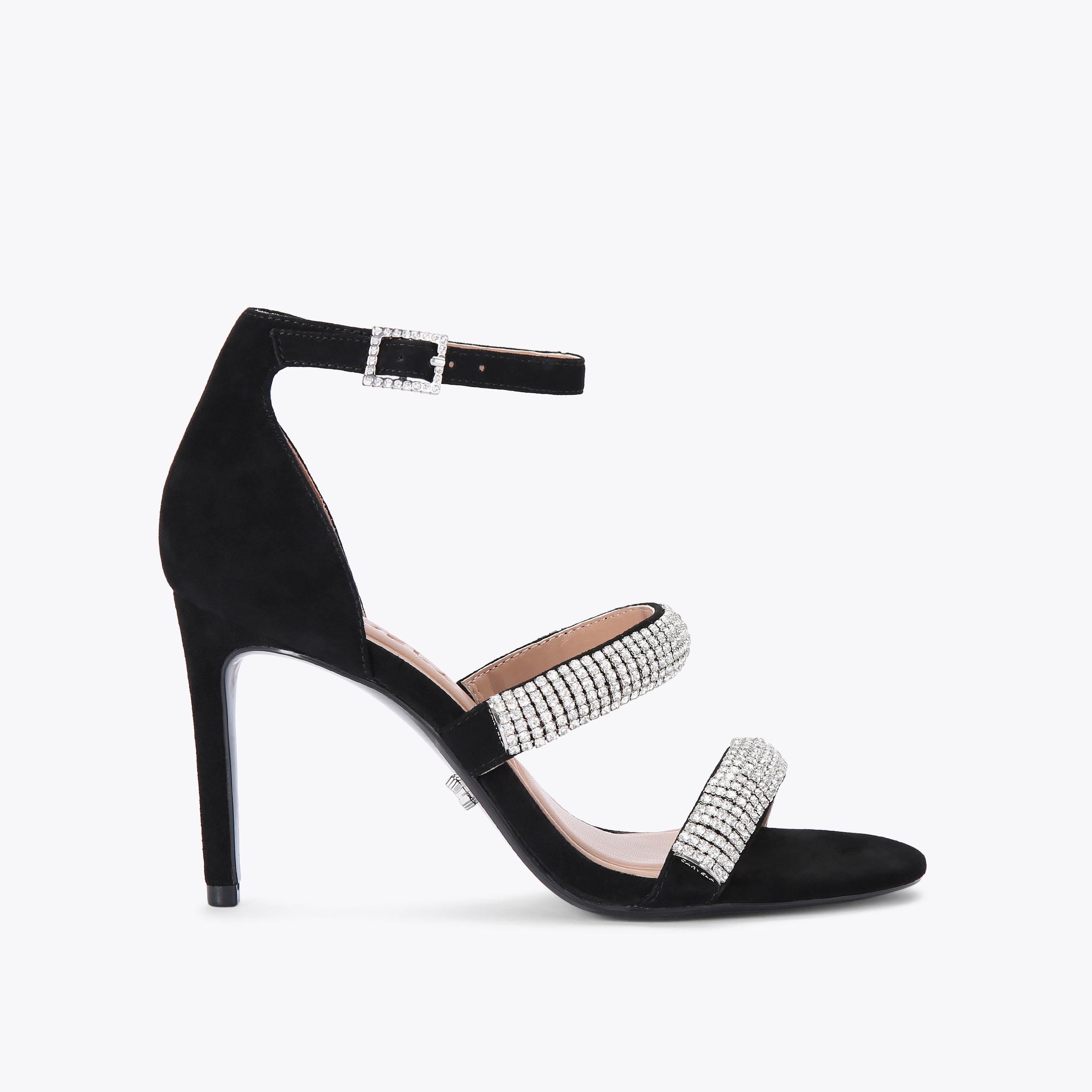 Carvela black hot sale heeled sandals