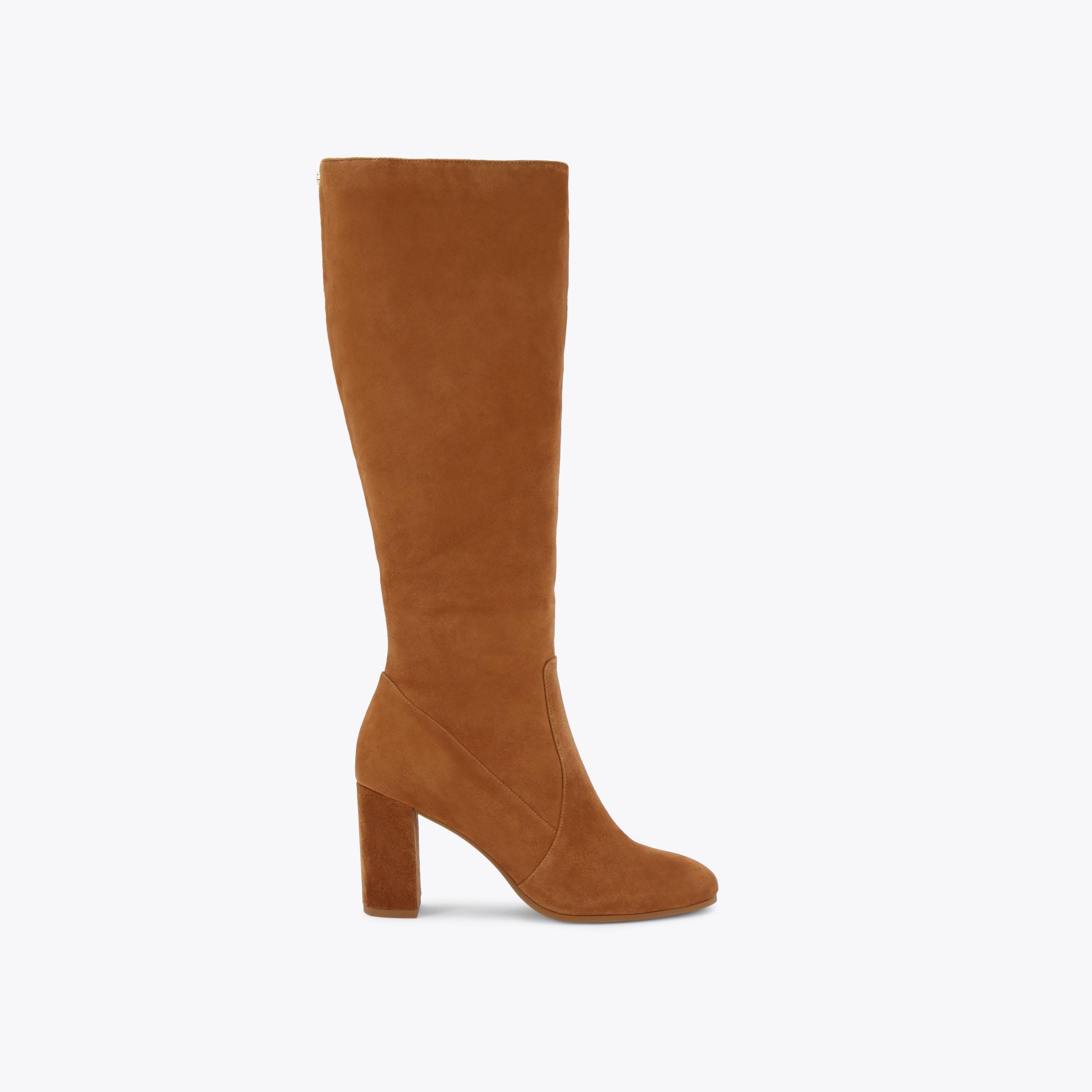 Brown suede high boots best sale