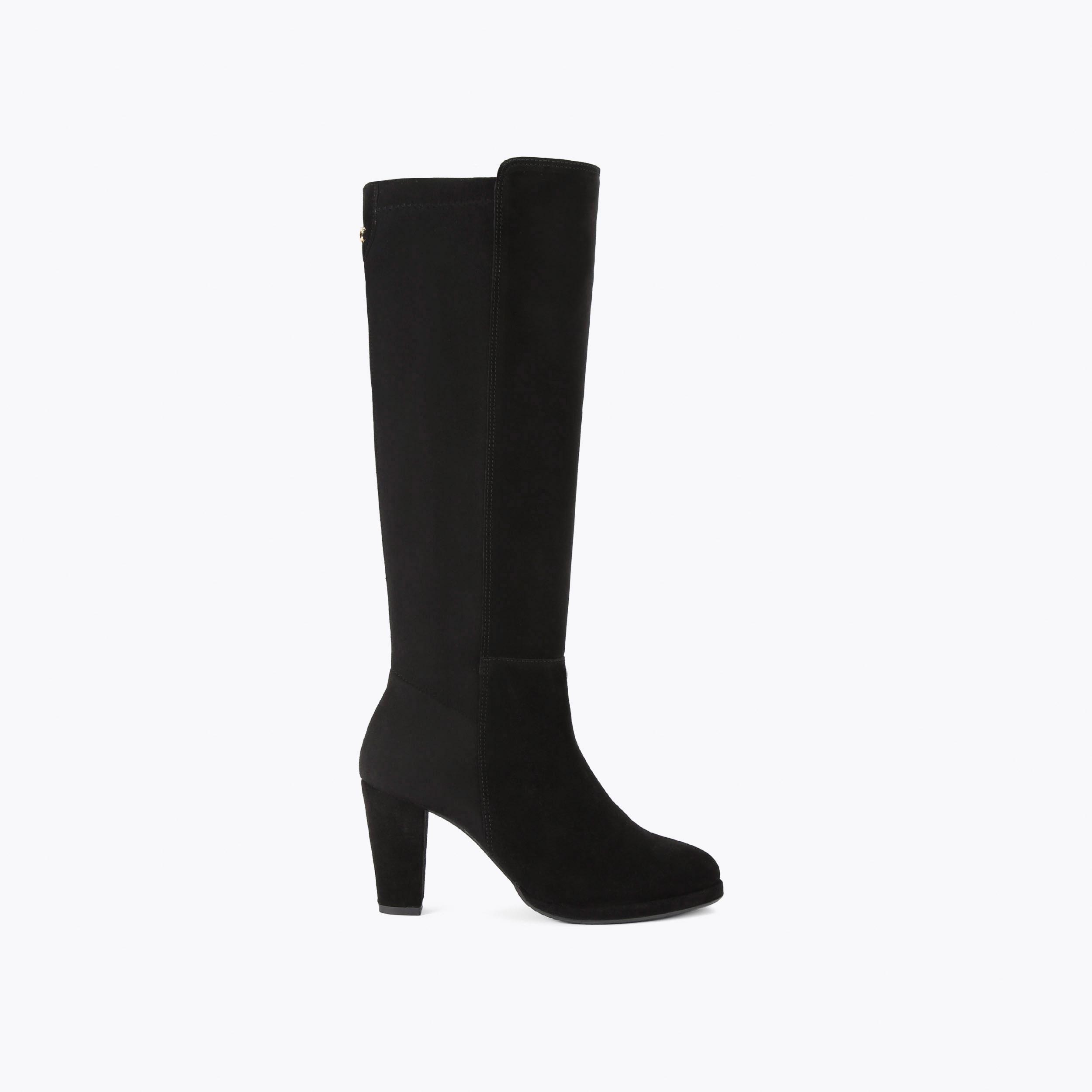 ADDISON KNEE Black Suede Knee Boot by CARVELA COMFORT